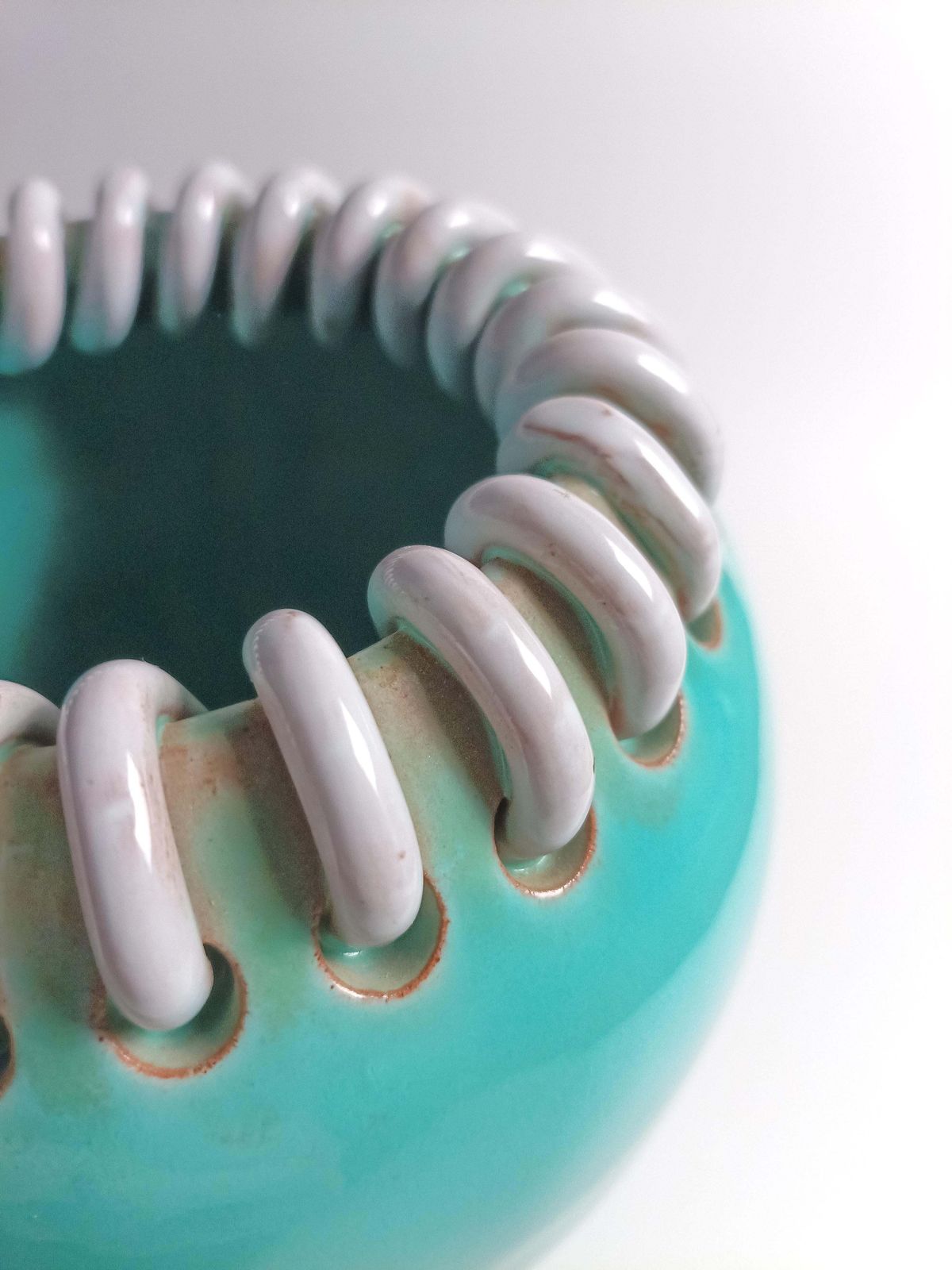 Mid Century Turquoise Ceramic Vase By Alexandre De Wemmel, Belgium, 1950s photo furniture