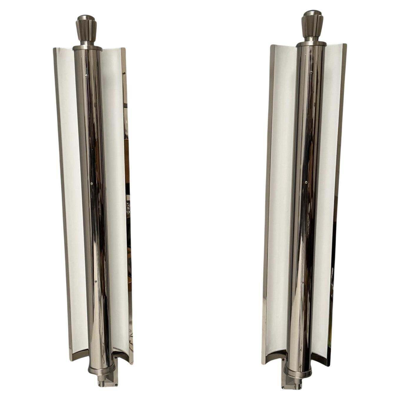 Art Deco Extra Large Pair Of Wall Lights Or Sconces France, 1930s