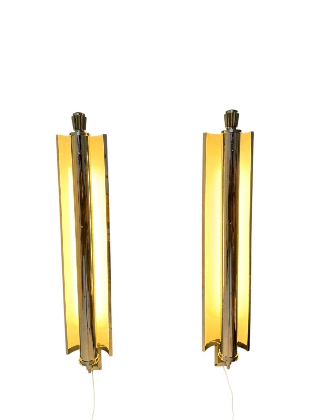 10838.0 Art Deco Extra Large Pair Of Wall Lights Or Sconces France, 1930s photo