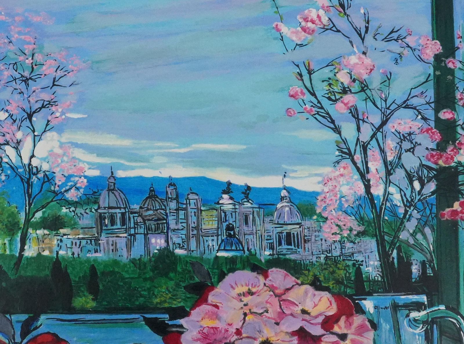 Michel Henrystill Life Overlooking The City   Original Handsigned Screenprint photo vinterior