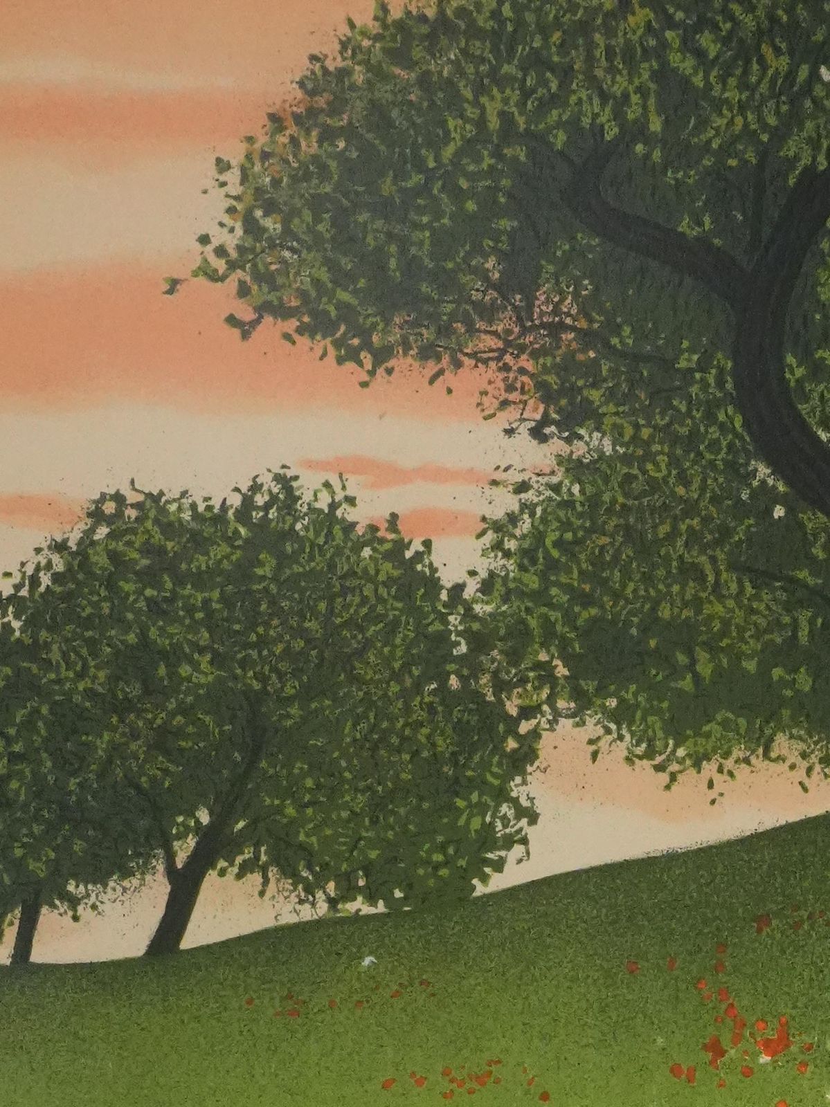 Yves Gannein The Poppy Field   Original Lithograph Signed photo vinterior