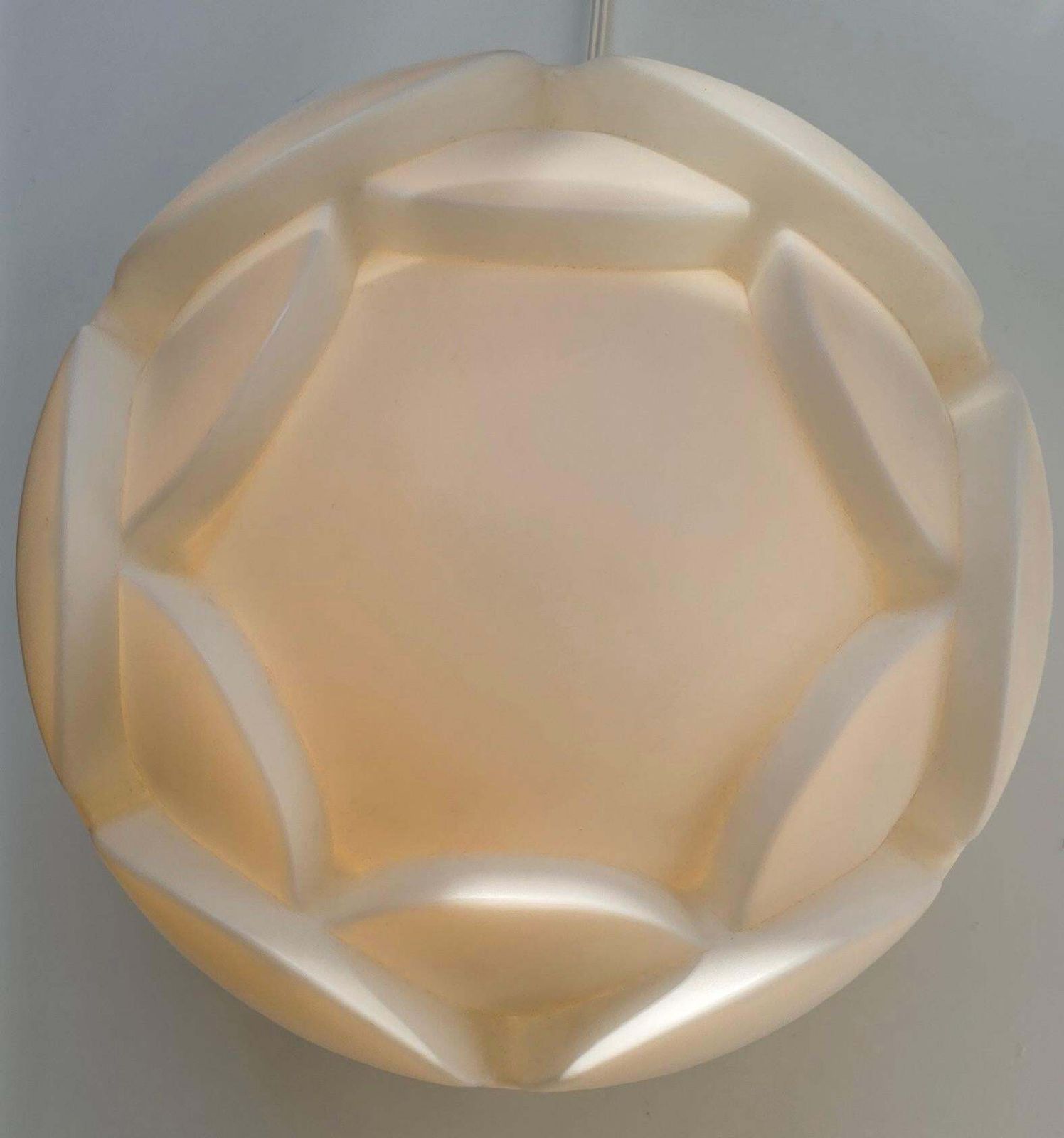 Peill + Putzler "Artichoke" White Opaline Glass Table Lamp, Germany, 1970s photo 1448.0
