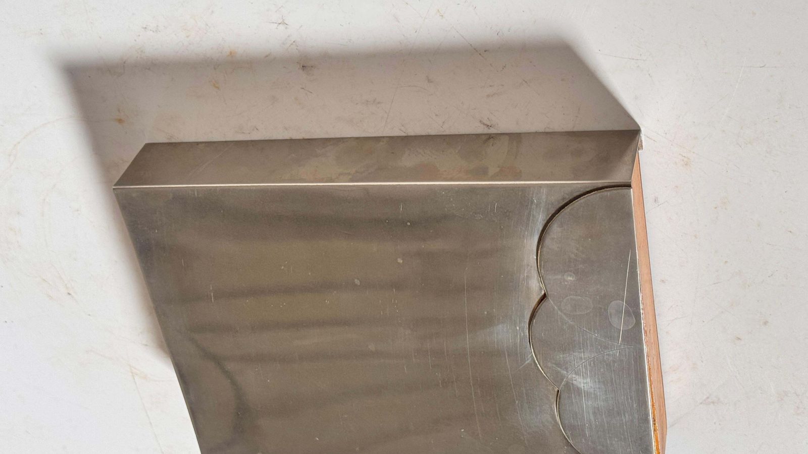 photo furniture Metal And Wood Sliding Box – France, 1970s – In The Style Of Maria Pergay