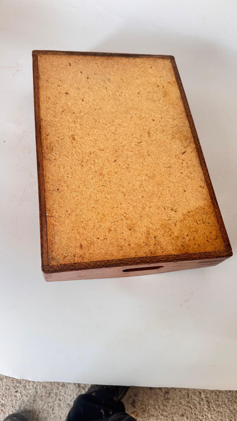 Art Deco Wooden Tray With Geometric Marquetry – France, 1940s photo furniture