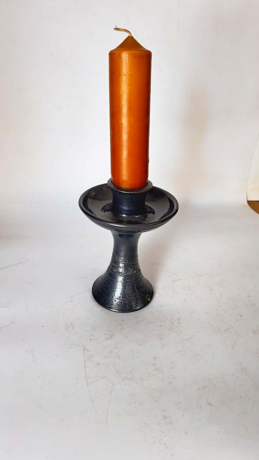 Ceramic Candleholder By Jean Marais – Signed – France, 1960s photo for sale