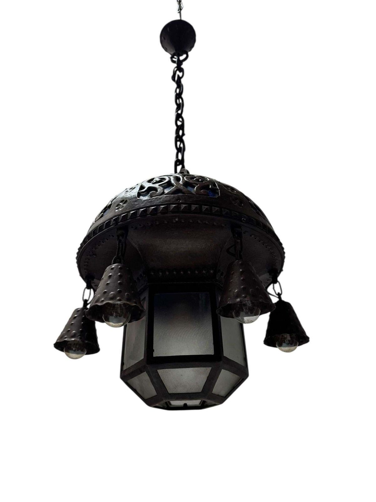 Vienna Secession Art Nouveau Chandelier Austria, 1900s photo vintage