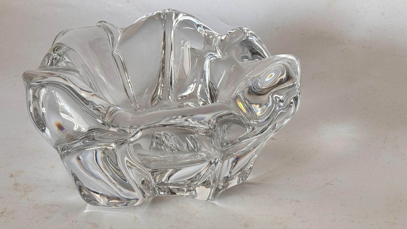 Large Crystal Ashtray By Daum – France, 1960s – Heavy Collector’s Piece photo 677.0