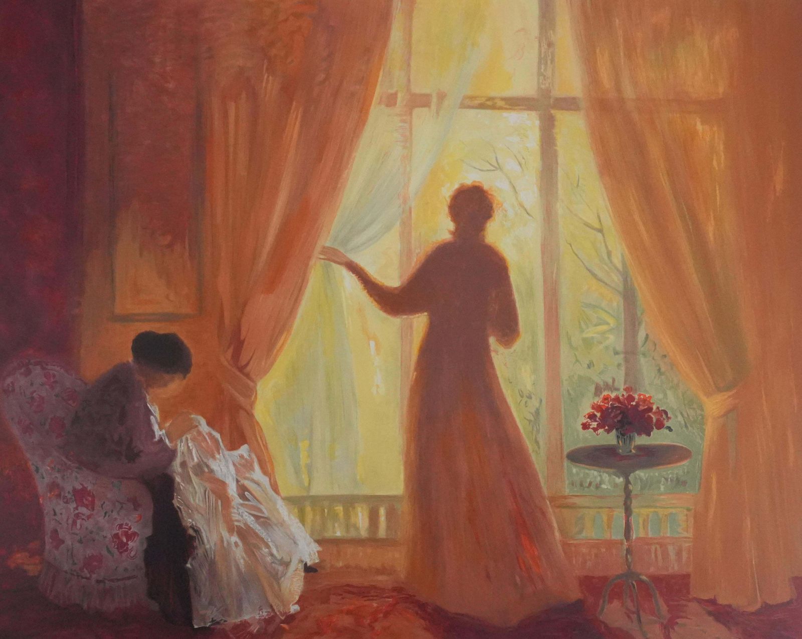 Yvonne Cheffer Delouisorange Interior   Original Handsigned Lithograph photo Art