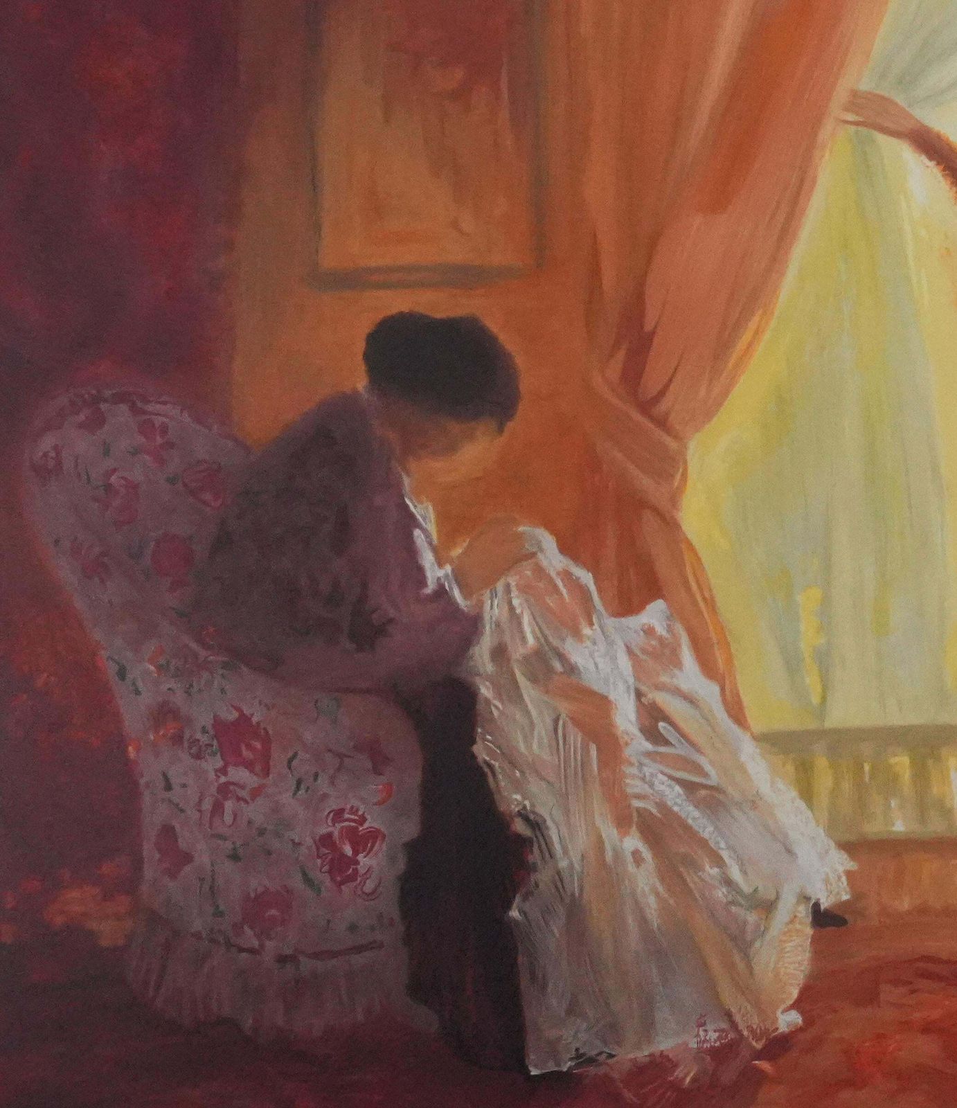 Yvonne Cheffer Delouisorange Interior   Original Handsigned Lithograph photo vinterior