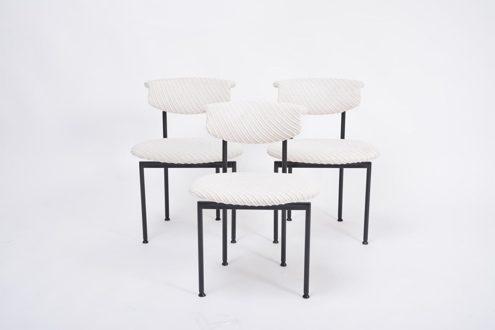 White Dutch Alpha Chairs By Rudolf Wolf For Meander, 1960s, Set Of 3 photo for sale
