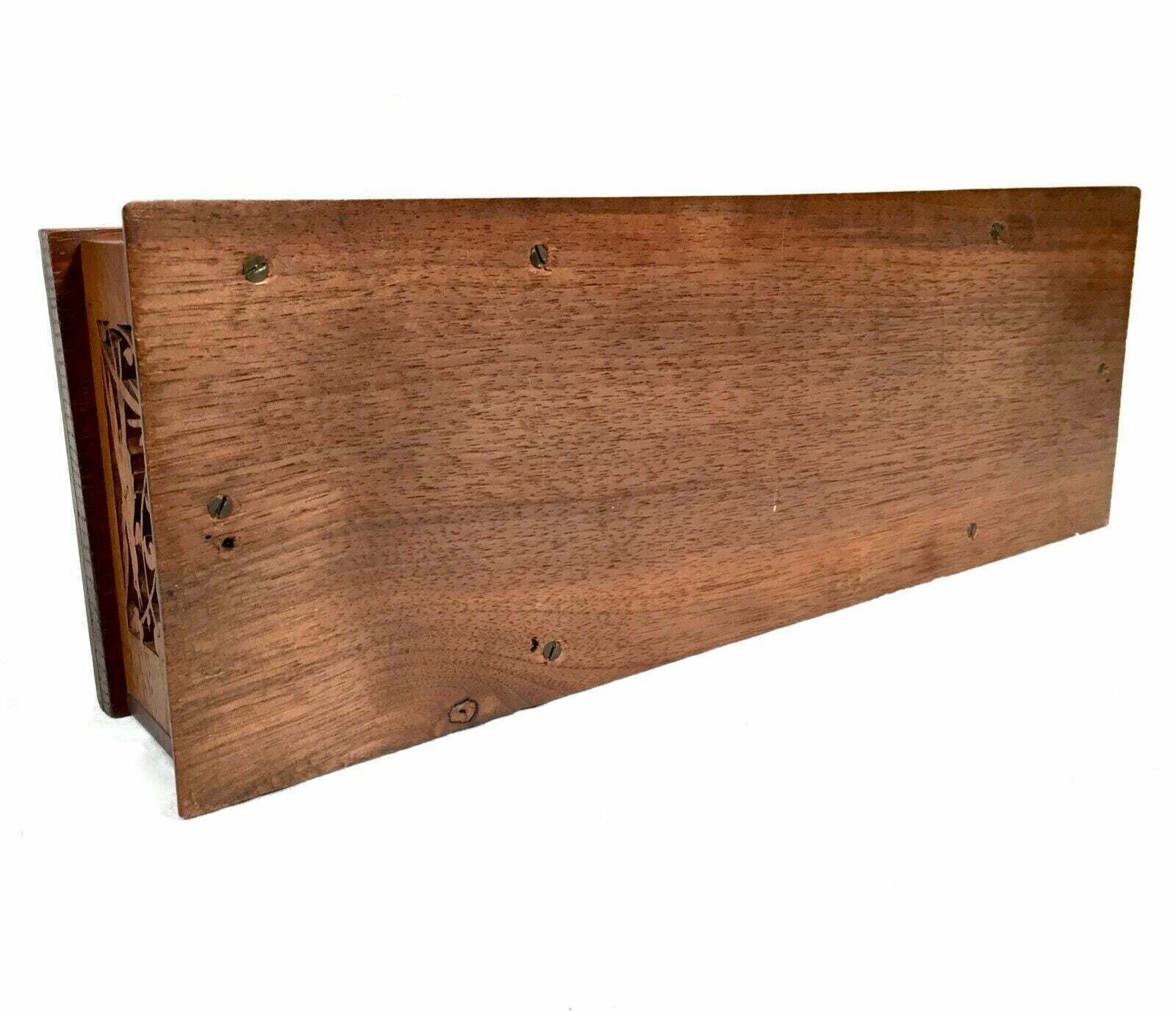 photo furniture Antique Victorian Fretwork Storage Box / Carved Wooden / 19th Century