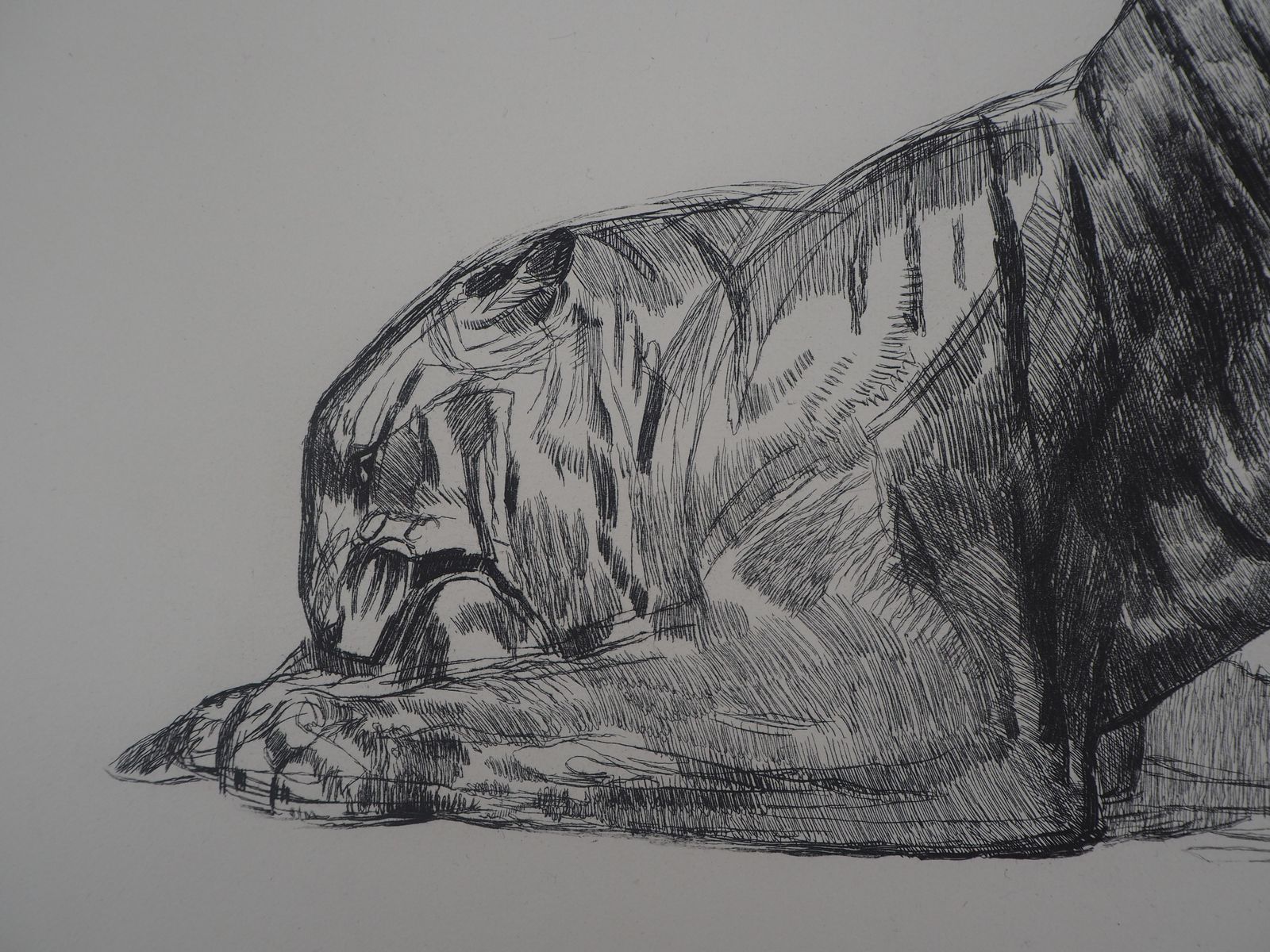 Paul Jouvetiger Eating   Original Etching (Marcilhac #370)c. 1931 photo Art