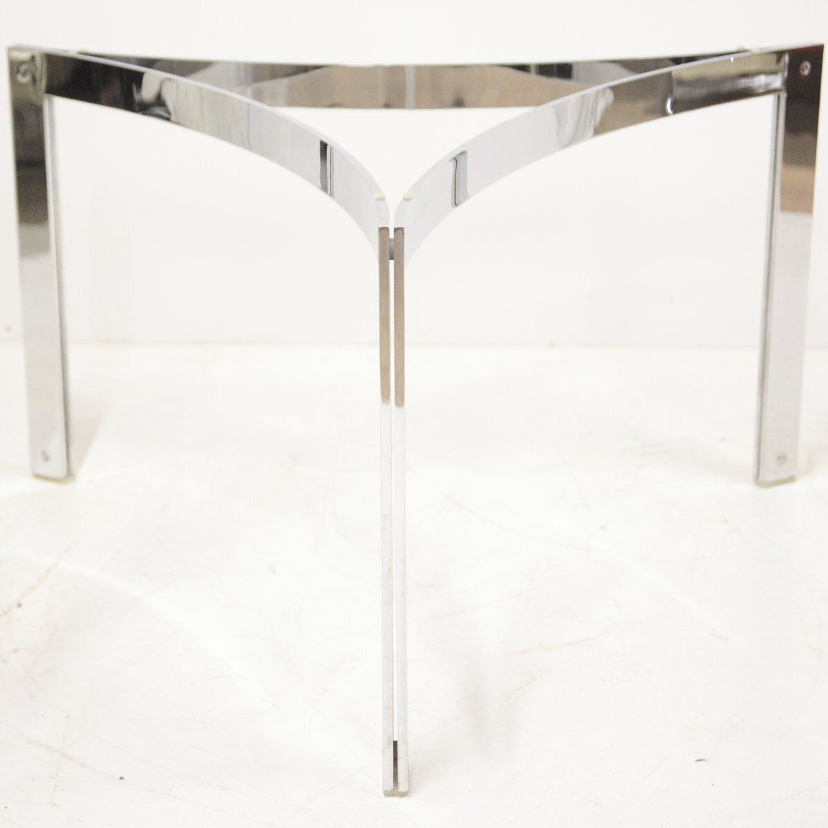Italian Round Chrome And Glass Coffee Table, 1980s photo vinterior