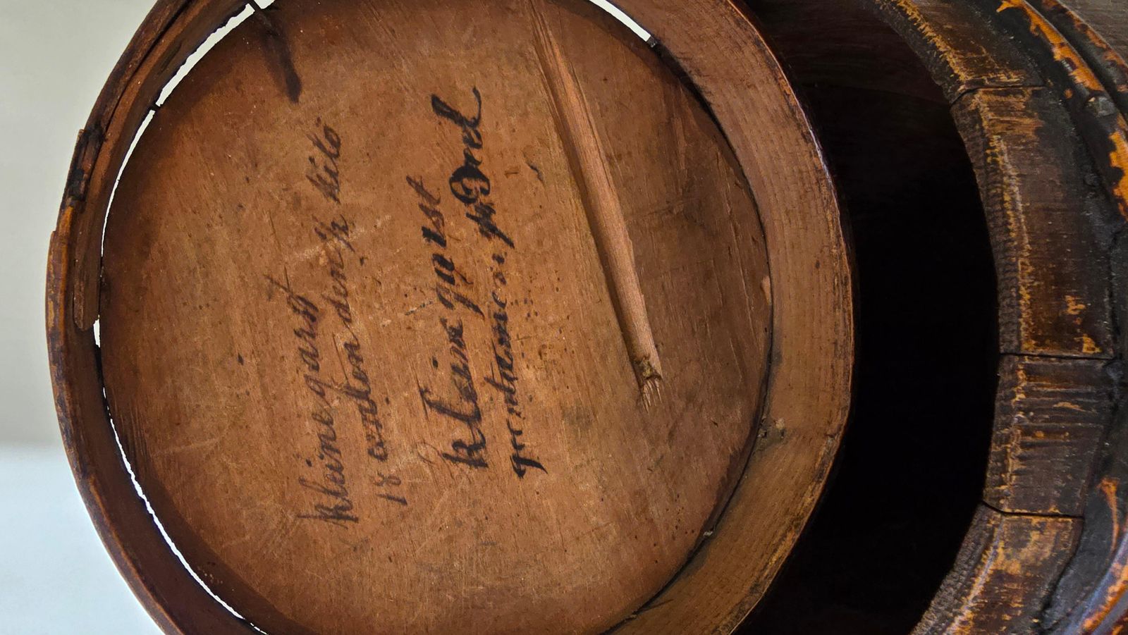 Set Of Three Antique Dutch/Flemish Herring Barrels With Original Inscriptions photo for sale