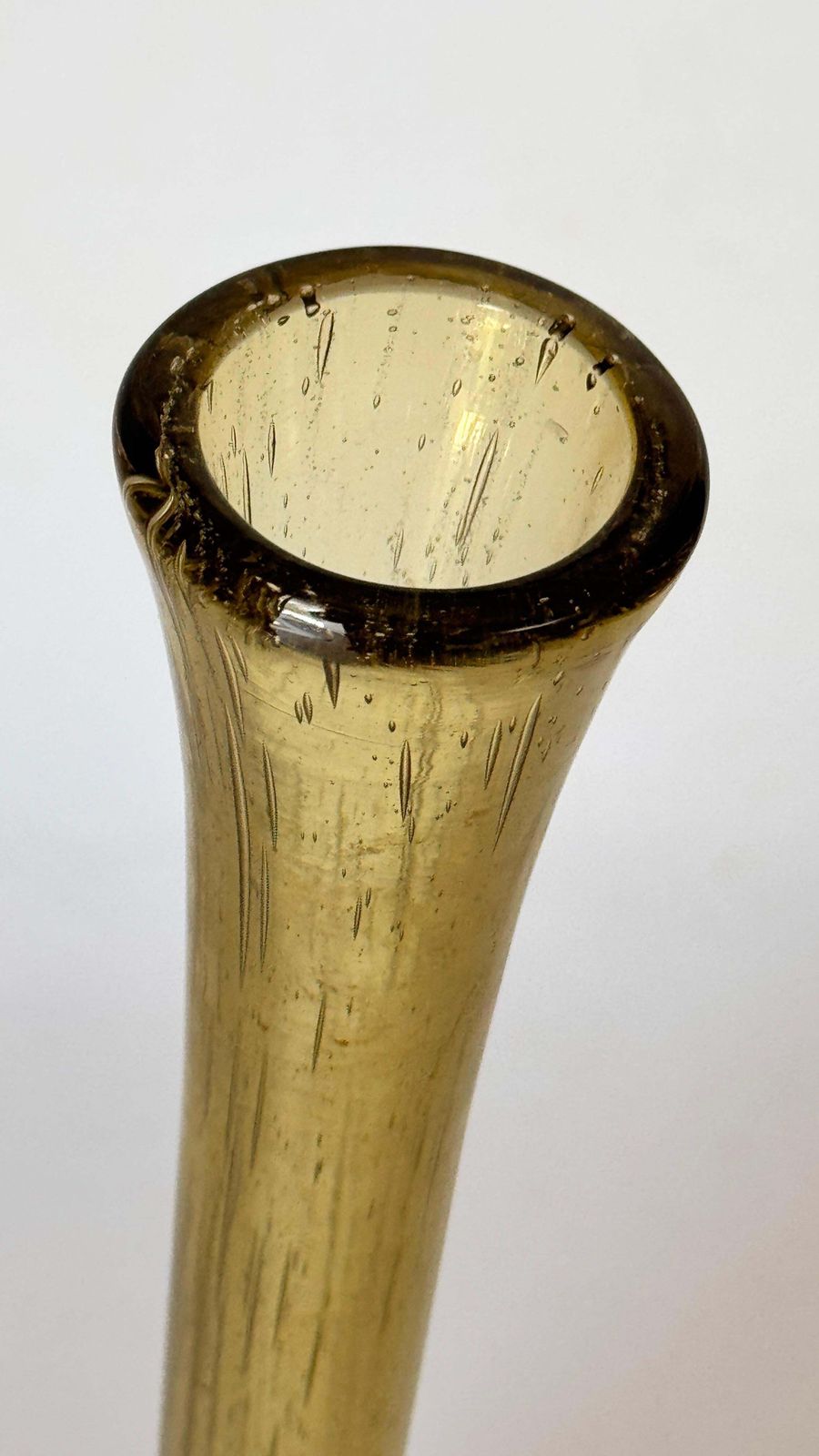 Tall Bubble Glass Bud Vase – Biot, France – 1960s photo buy