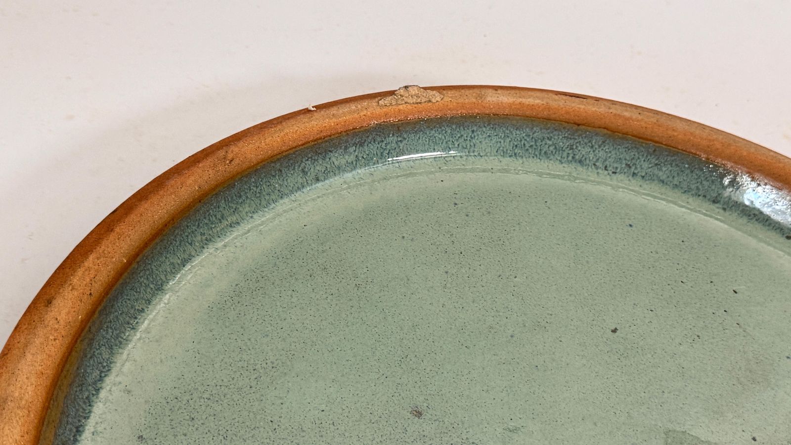 photo furniture Heavy Glazed Pottery Dish – France, 1970s – Blue Green Tones, Ibiza/Formentera