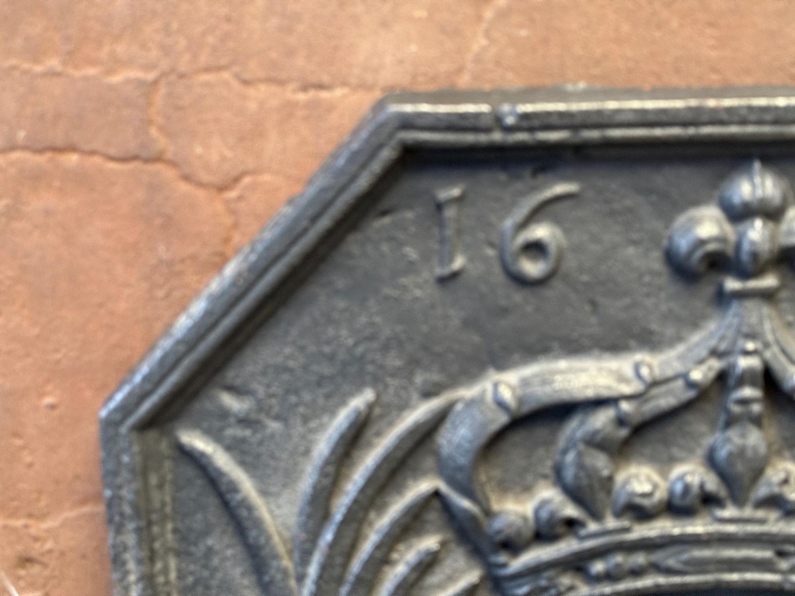17th Century, French 'Arms Of France' Fireback / Backsplash, Louis XIV Period photo 585.0
