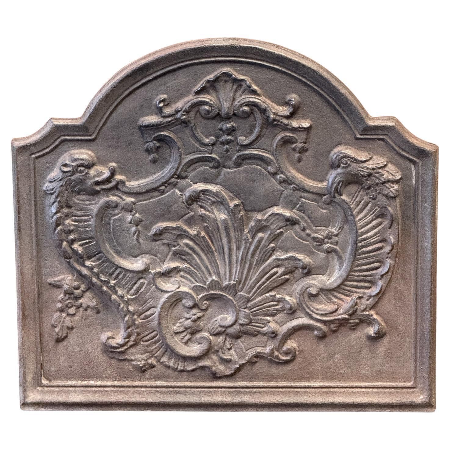 French Napoleon III Style Fireback / Backsplash, 20th Century