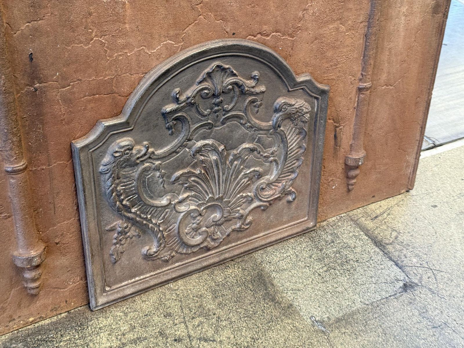 French Napoleon III Style Fireback / Backsplash, 20th Century photo Home Fixtures