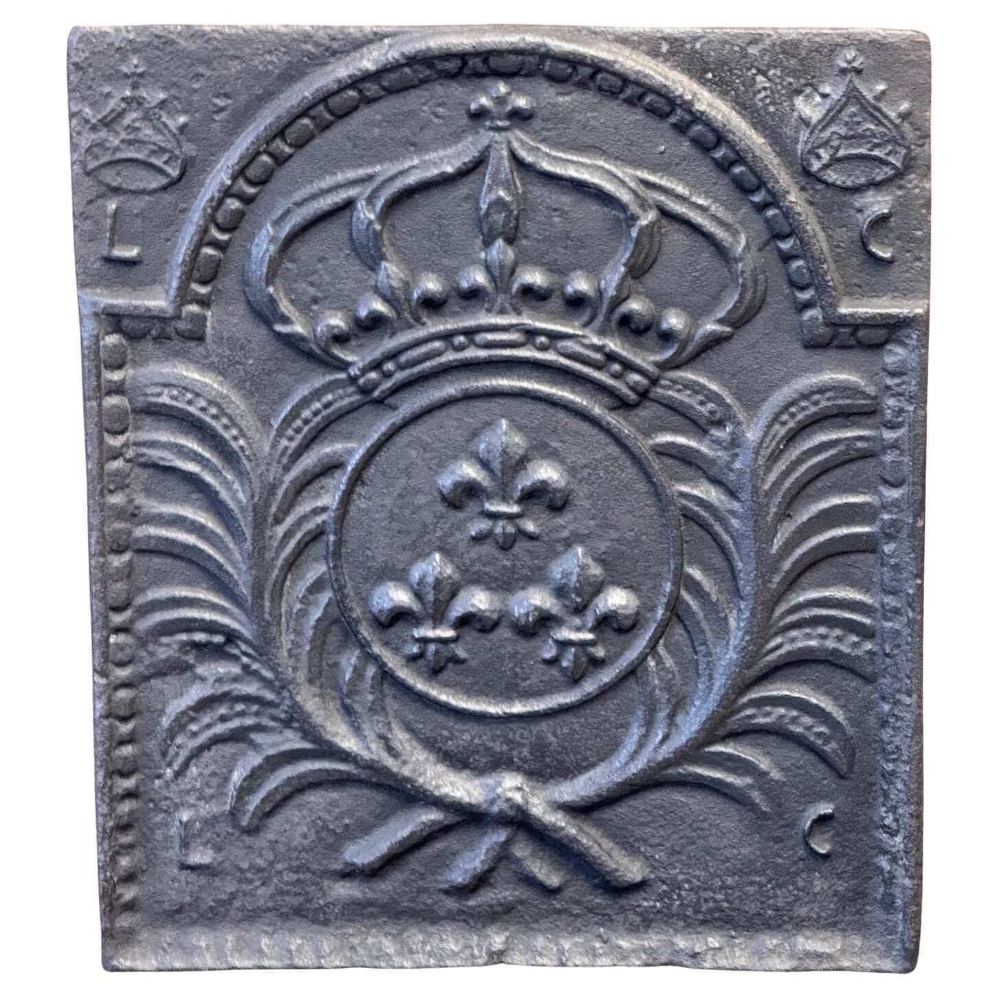 Antique French Louis XV Period 'Arms Of France' Fireback / Backsplash