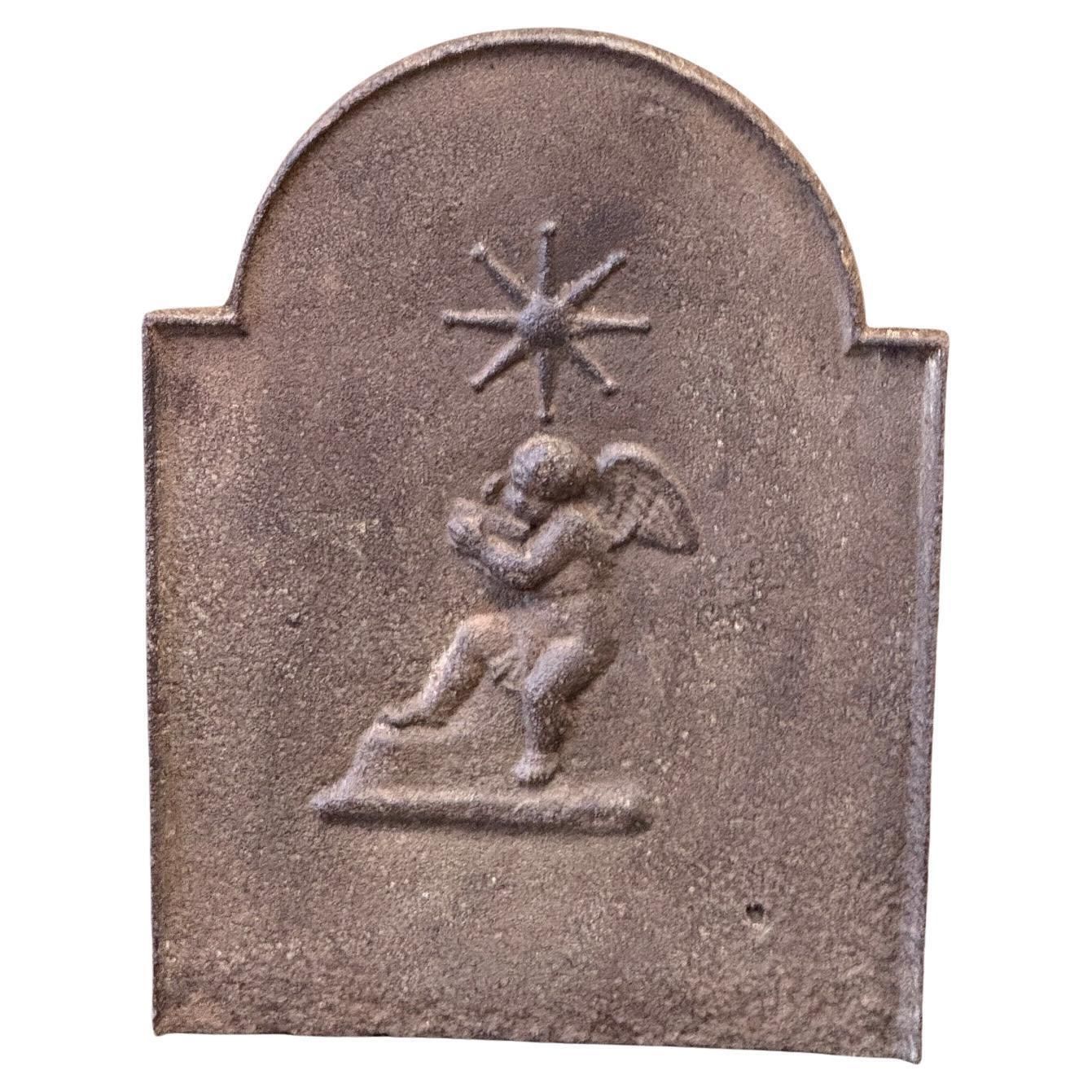 French 'Cupid' Fireback / Backsplash, Early 19th Century Period