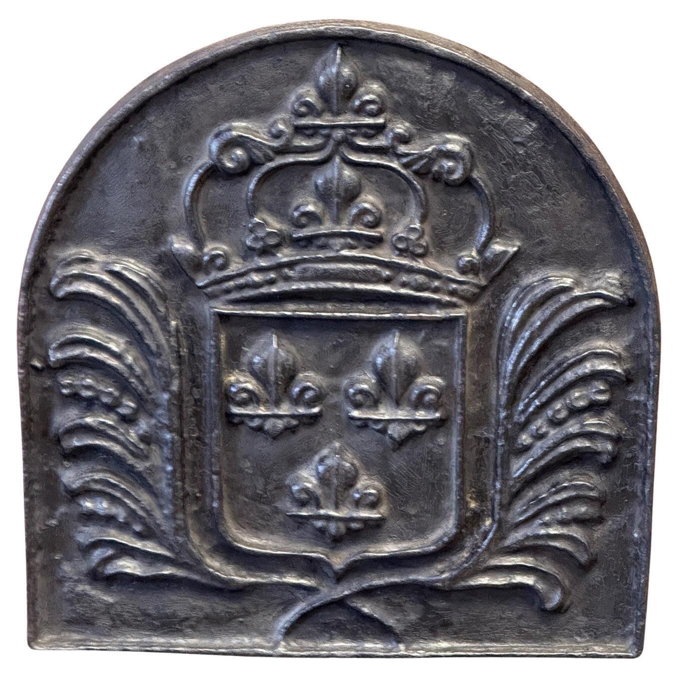 French Louis XV Style 'Arms Of France' Fireback / Backsplash, 20th Century