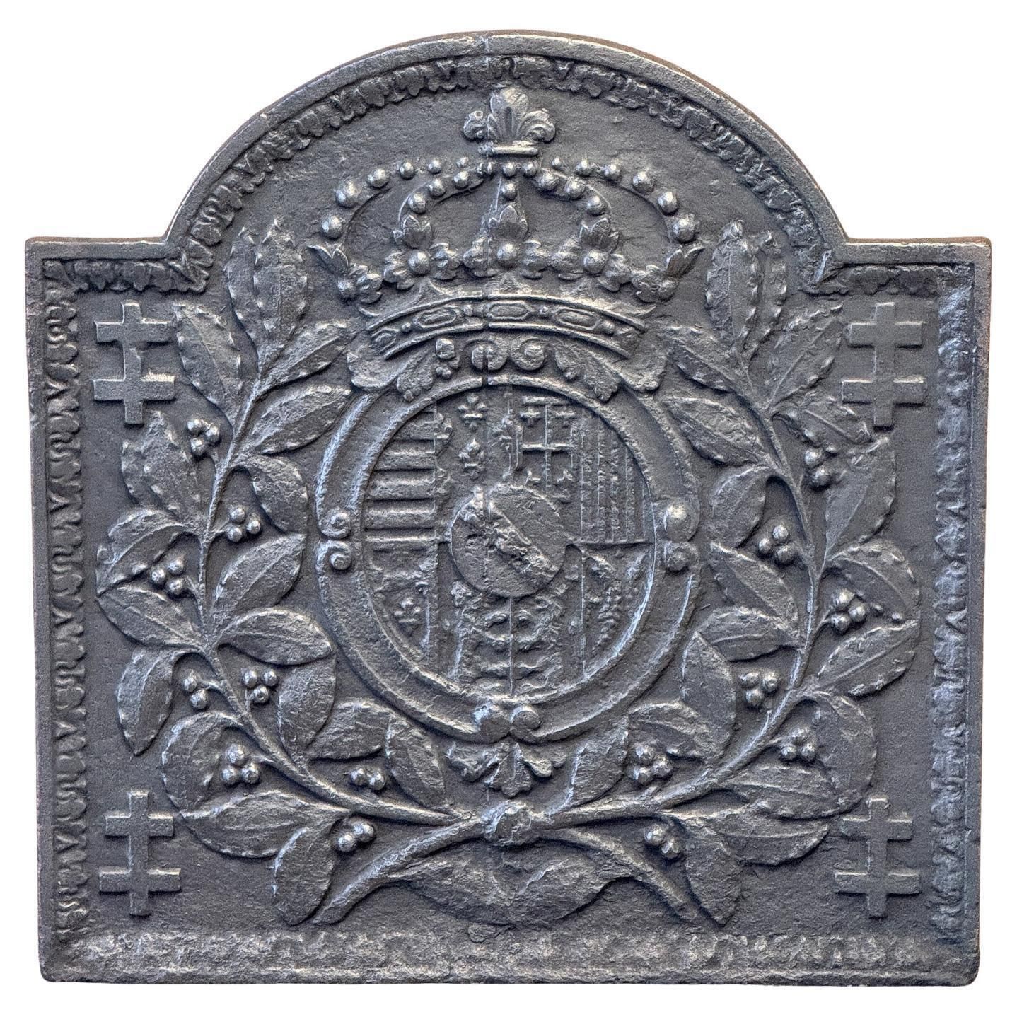 French 'Arms Of Lorraine' Fireback, Louis XV Period