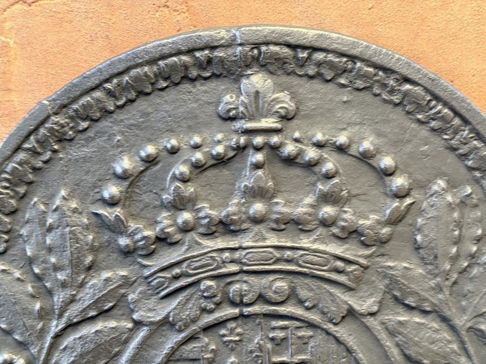French 'Arms Of Lorraine' Fireback, Louis XV Period photo vintage