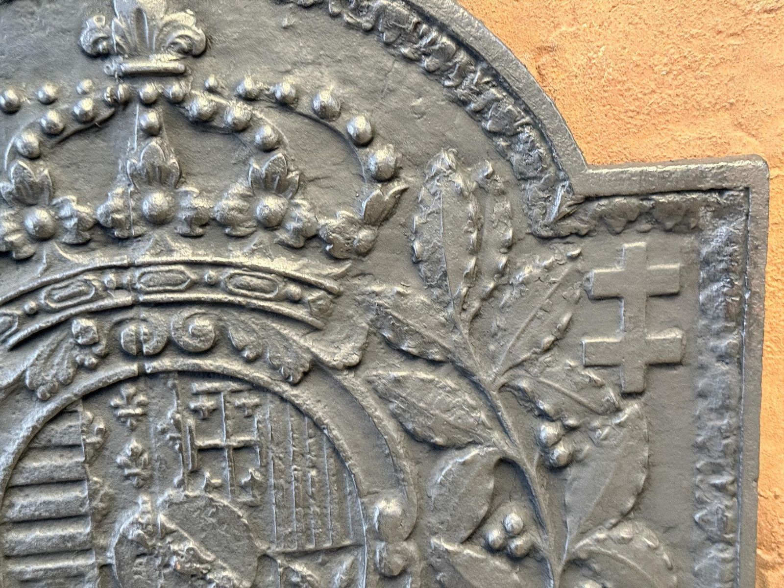585.0 French 'Arms Of Lorraine' Fireback, Louis XV Period photo