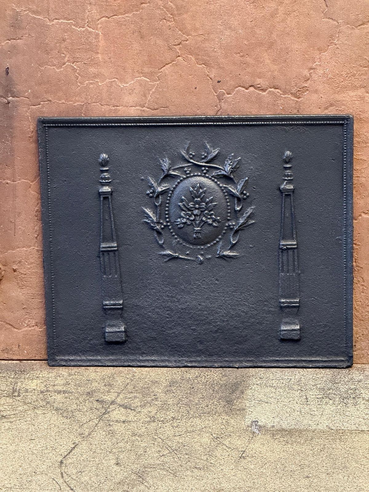 French Neoclassical Fireback / Backsplash, Early 19th Century Period photo for sale