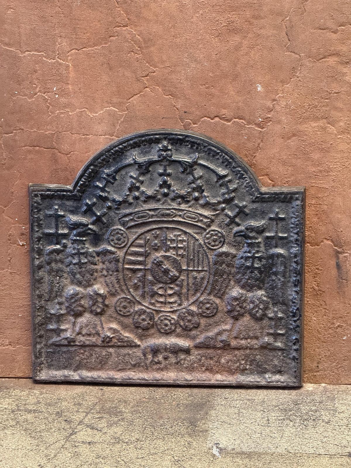20th Century 'Arms Of Loraine' Fireback / Backsplash, Louis XIV Style photo vinterior