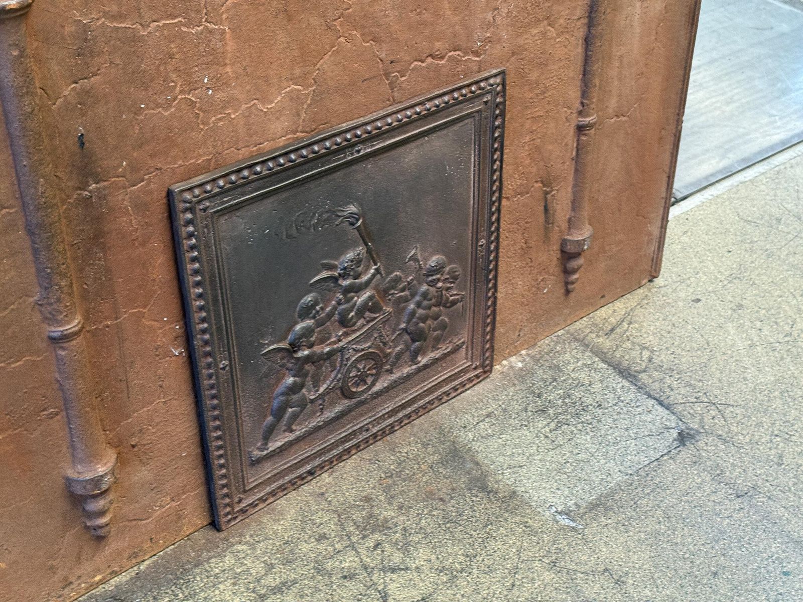 20th Century French Napoleon III Style 'Cupids' Fireback. photo for sale