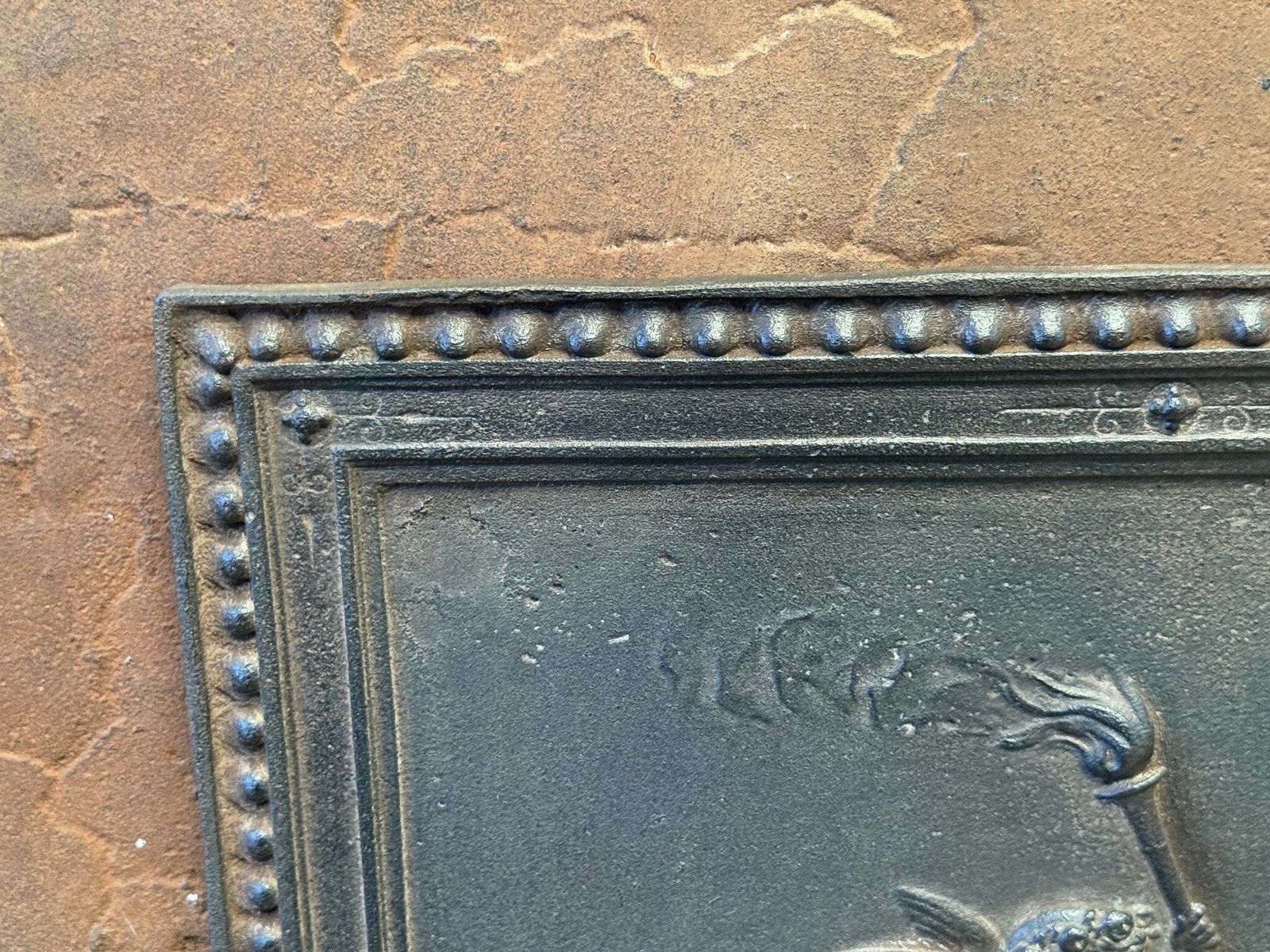 20th Century French Napoleon III Style 'Cupids' Fireback. photo Home Fixtures