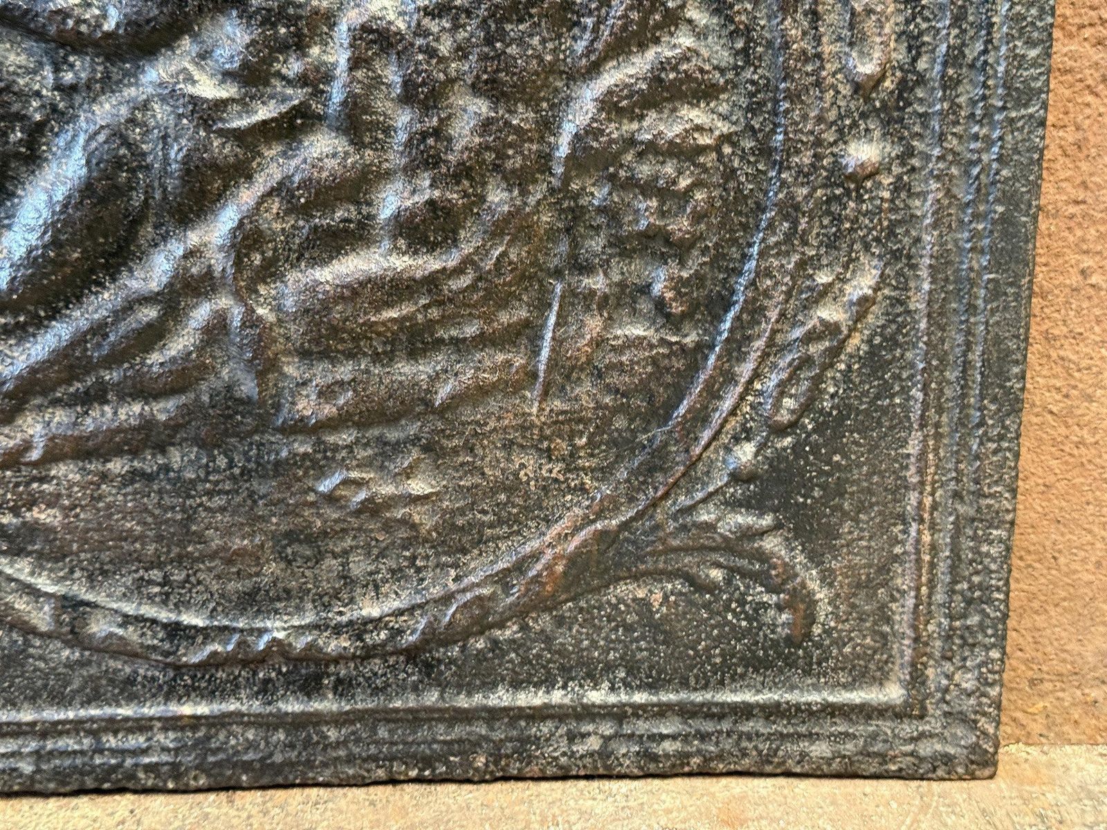 French 'Allegory Of Love' Fireback / Backsplash, 19th Century, Victorian Period photo vinterior