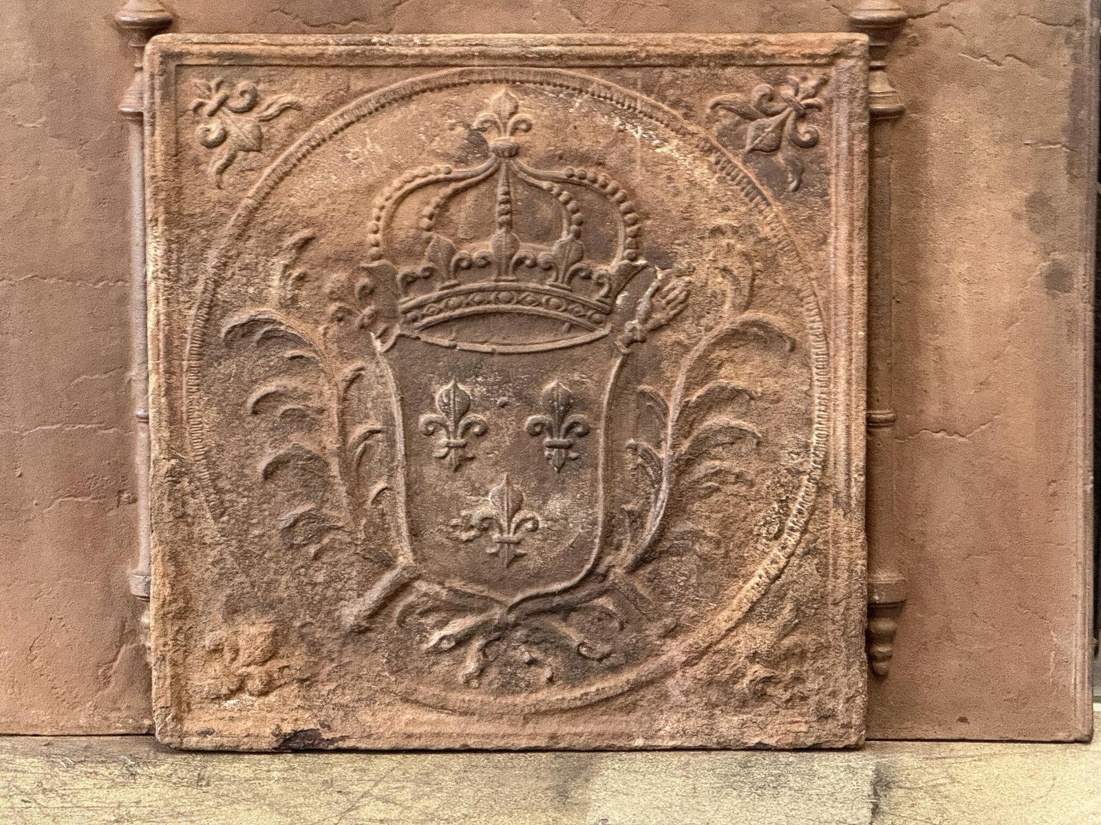 18th Century French Louis XV 'Arms Of France' Fireback / Backsplash photo for sale