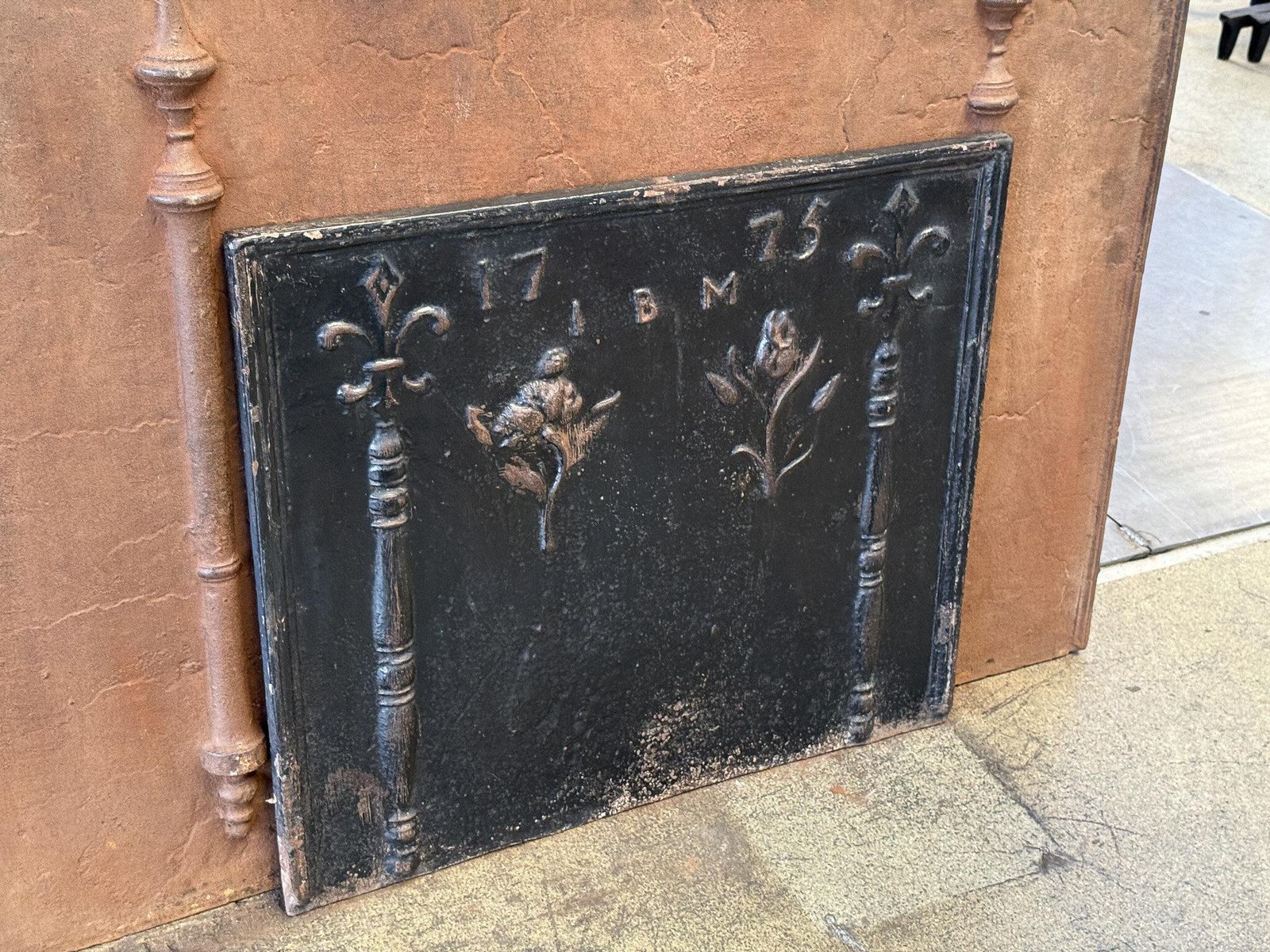 18th Century French 'Pillars With Decoration' Fireback / Backsplash photo Home Fixtures