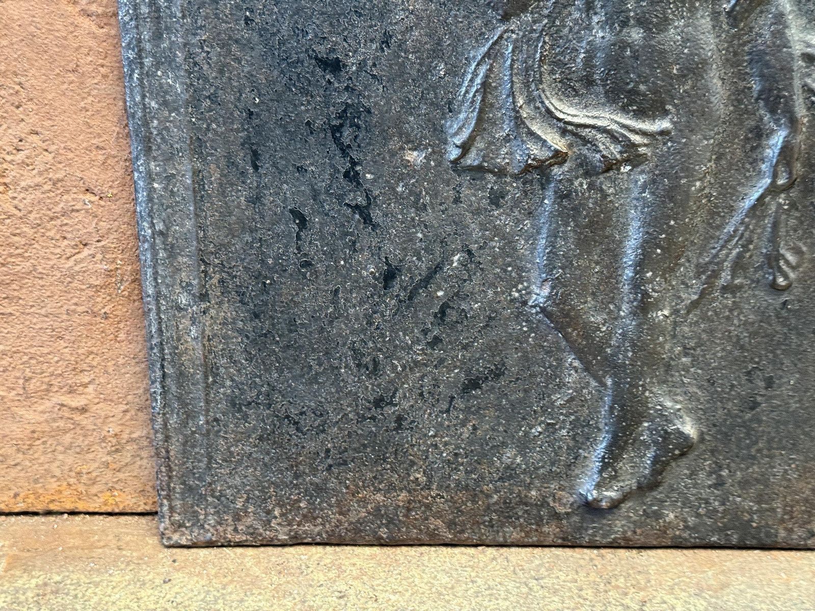 French Napoleon III 'Man' Fireback / Backsplash, 19th Century, Victorian Period photo vintage