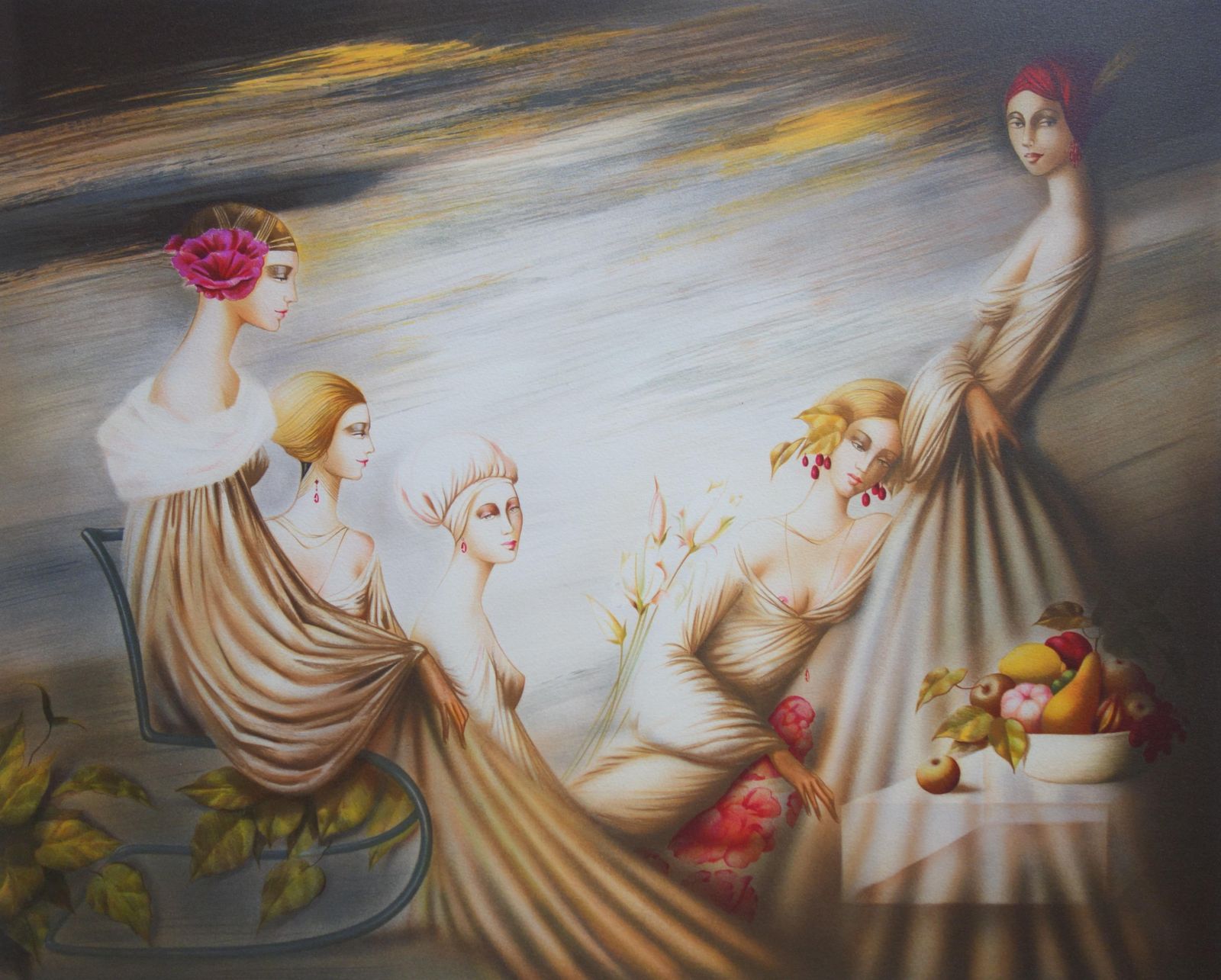 Philippe Augéthe Beauties In The Garden   Original Handsigned Lithograph1985 photo for sale