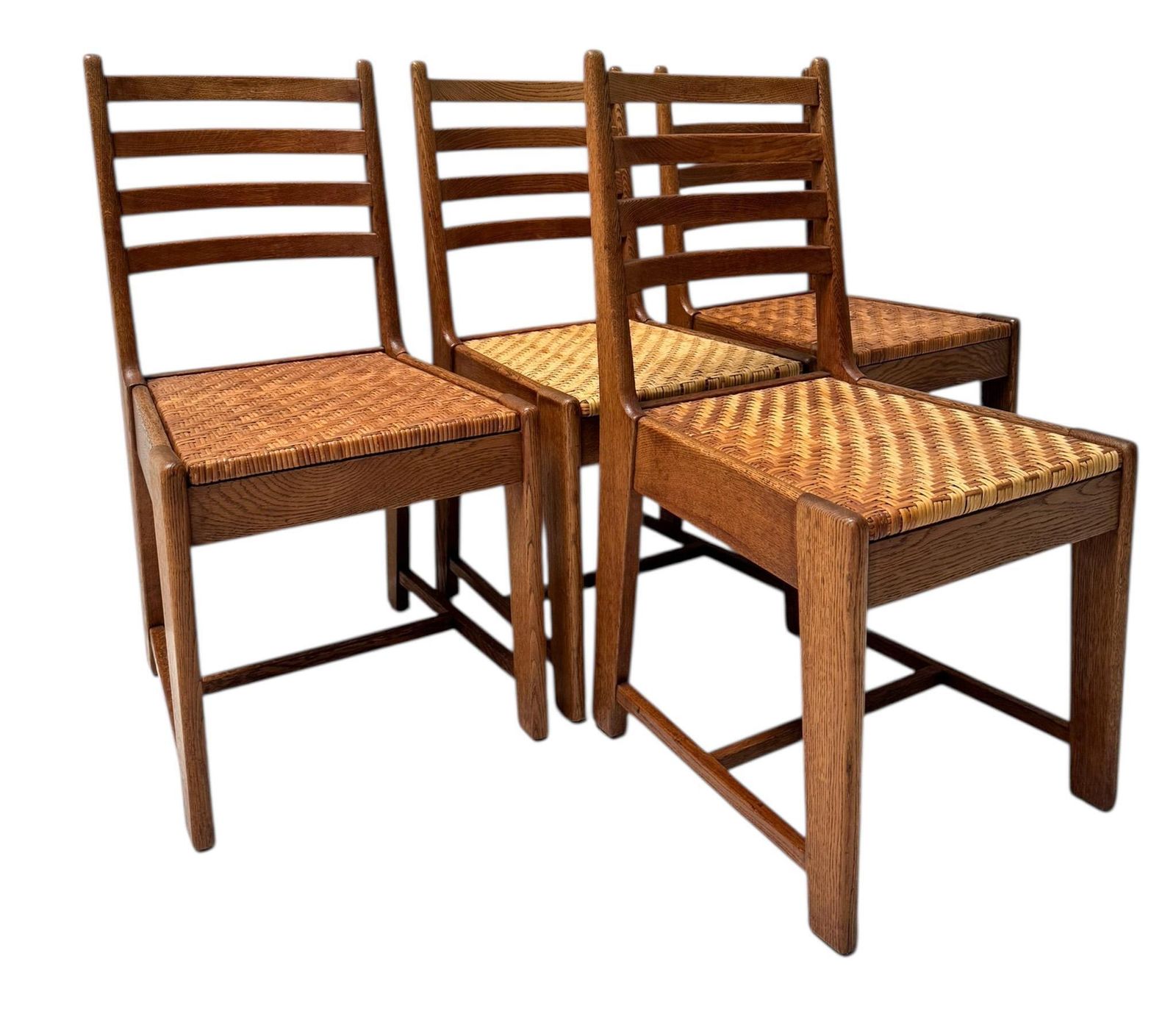Four Modernist Art Deco Dining Room Chairs By Bas Van Pelt For My Home, 1930s photo for sale