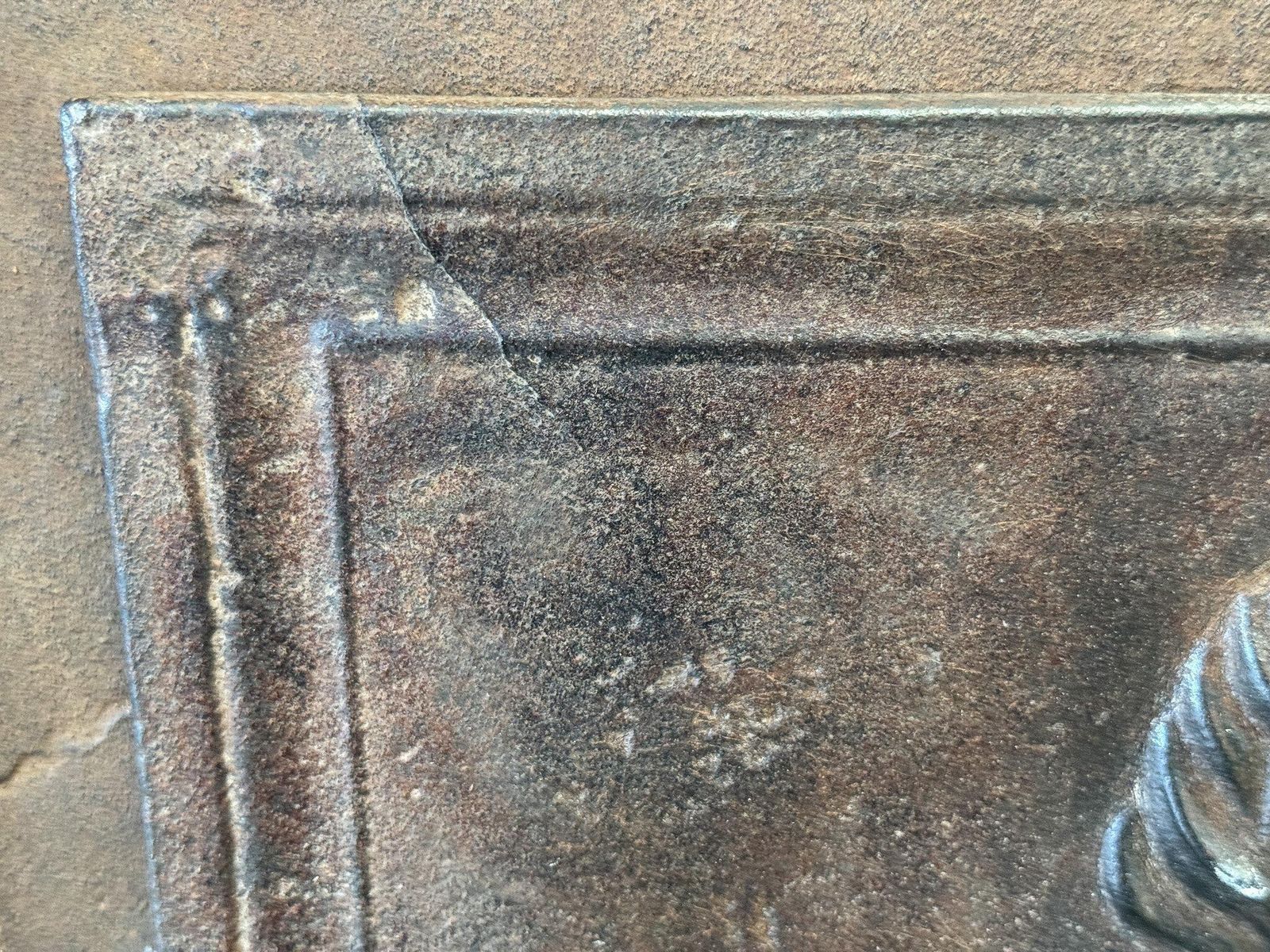 French 'Pillars Of Freedom' Fireback / Backsplash, Neoclassical Period, 19th C. photo vintage