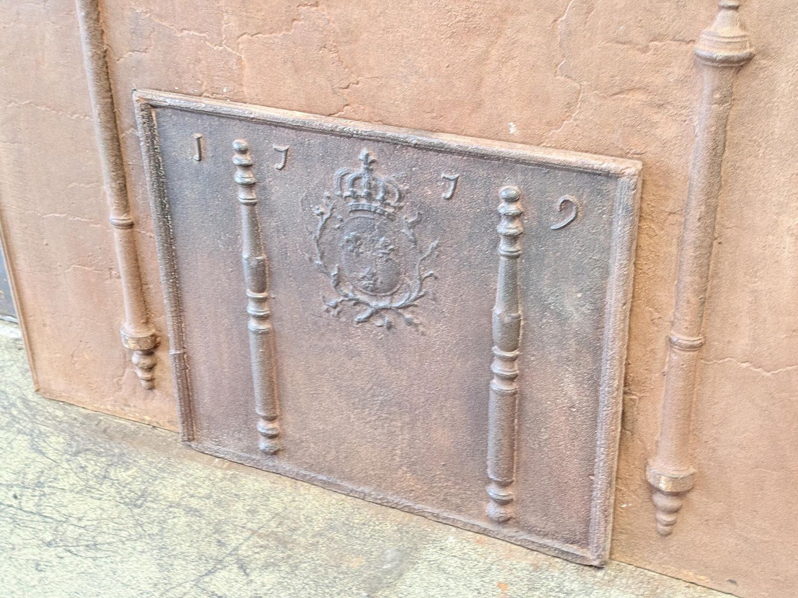 French Louis XV Arms Of France Fireback / Backsplash, Dated 1779 photo buy