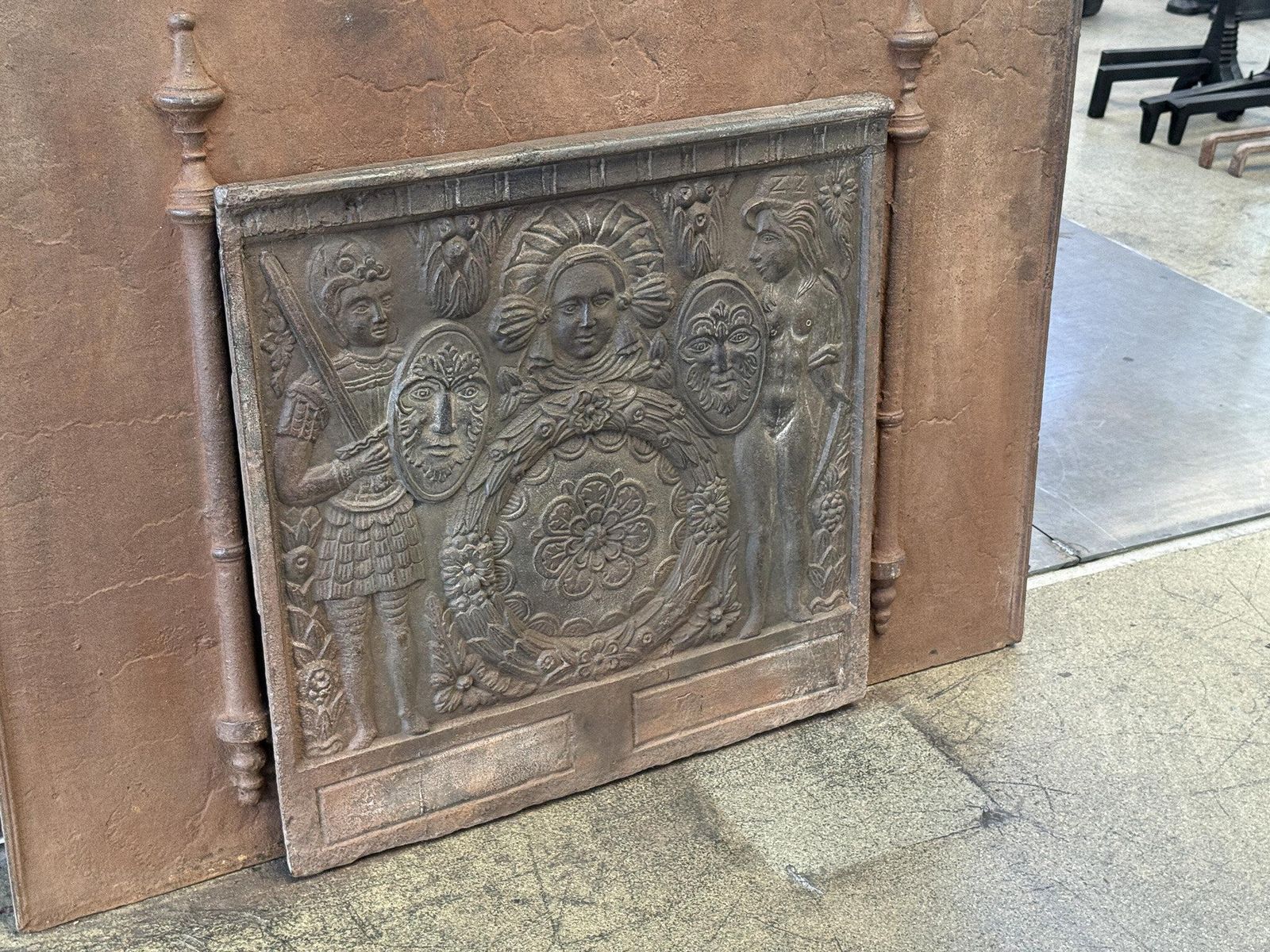 French Coat Of Arms Fireback / Backsplash, Napoleon III Style photo 773.0