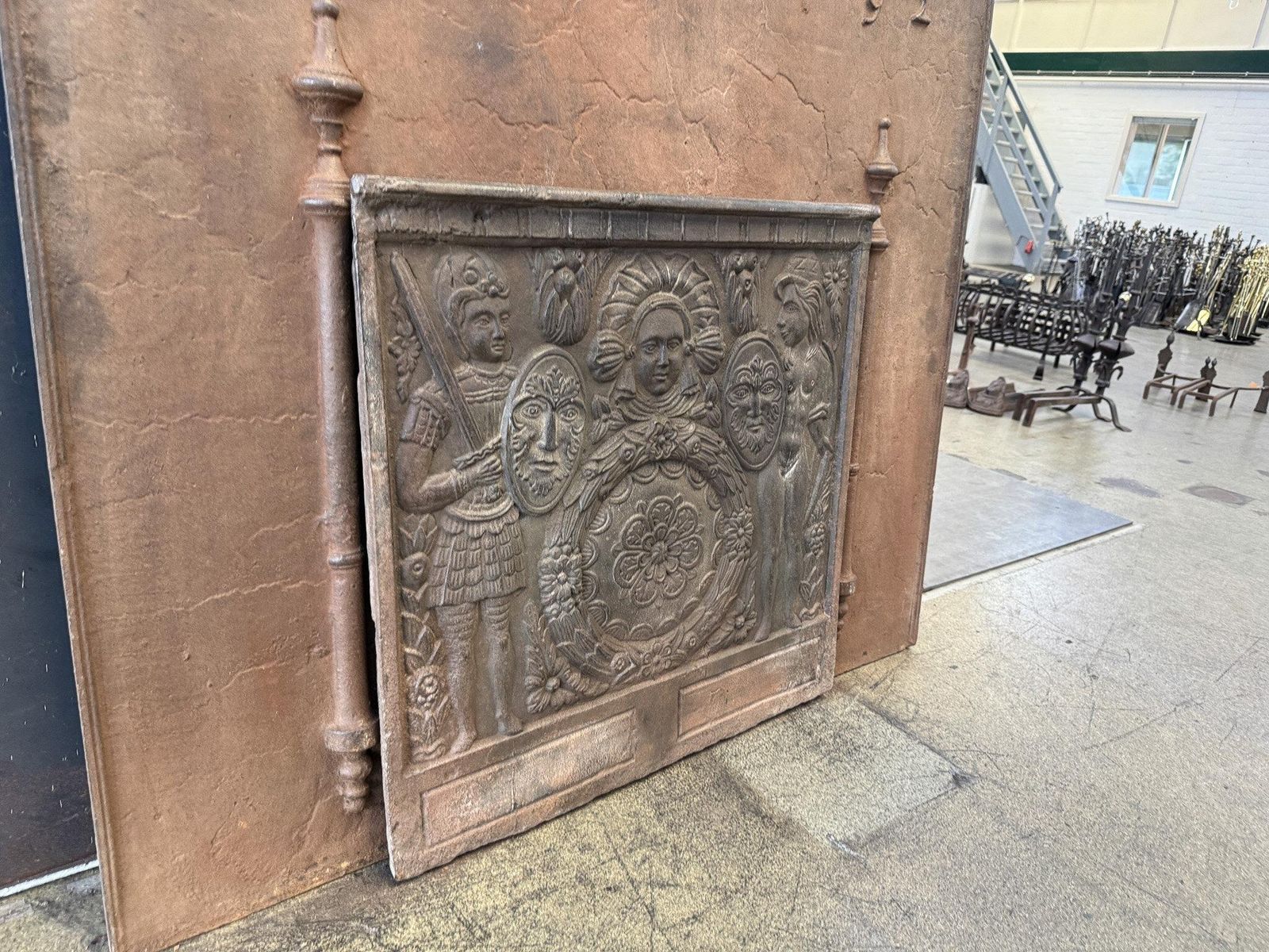 773.0 French Coat Of Arms Fireback / Backsplash, Napoleon III Style photo