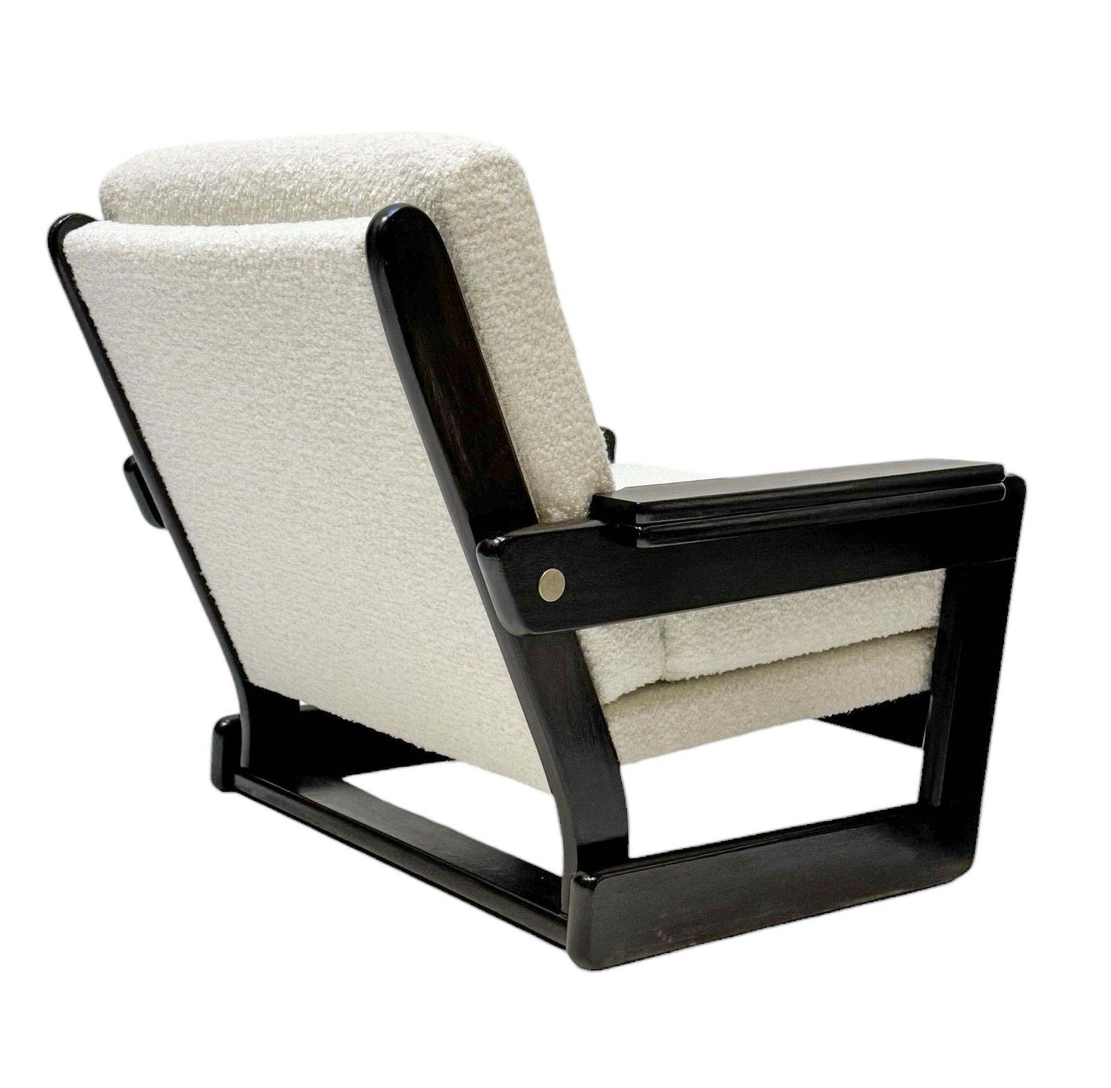 photo for sale Mid Century Modern Wenge Lounge Chairs With Bouclé Upholstery, 1970s