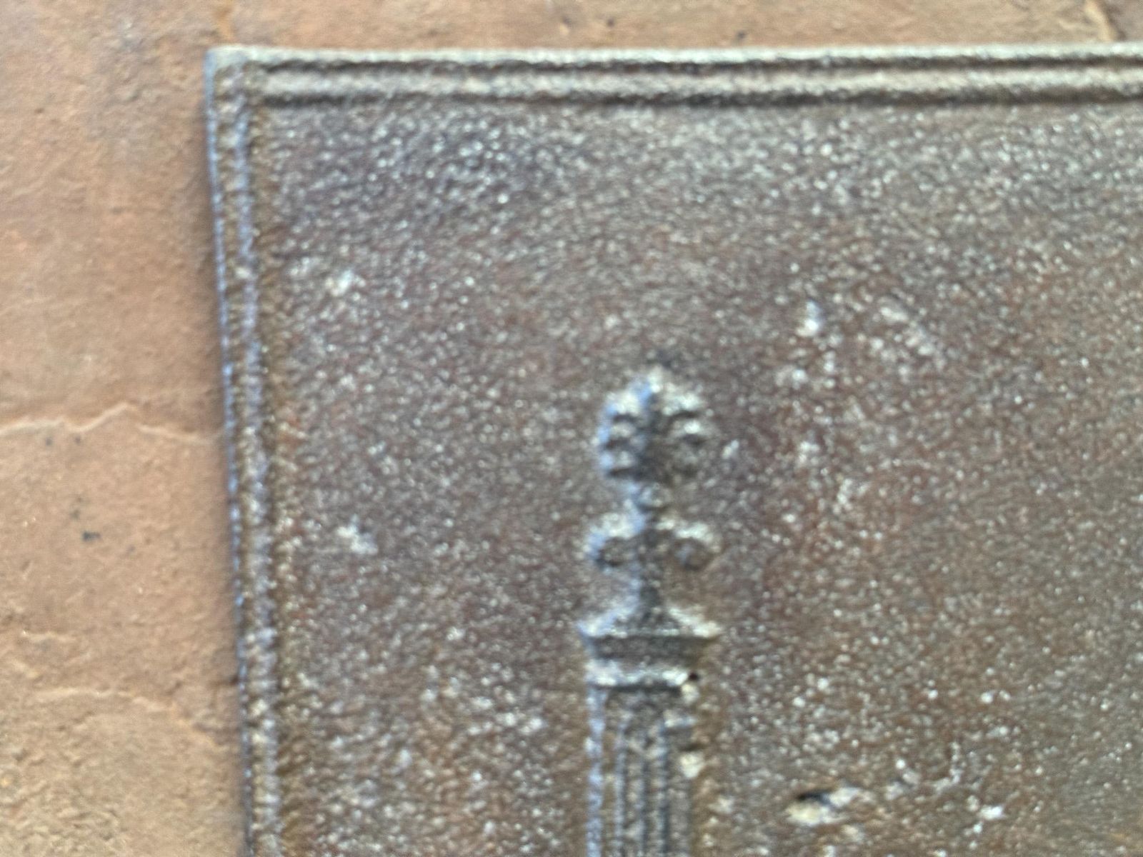 French 'Pillars Of Freedom' Fireback / Backsplash, 18th   19th C, Neoclassical P photo 331.0