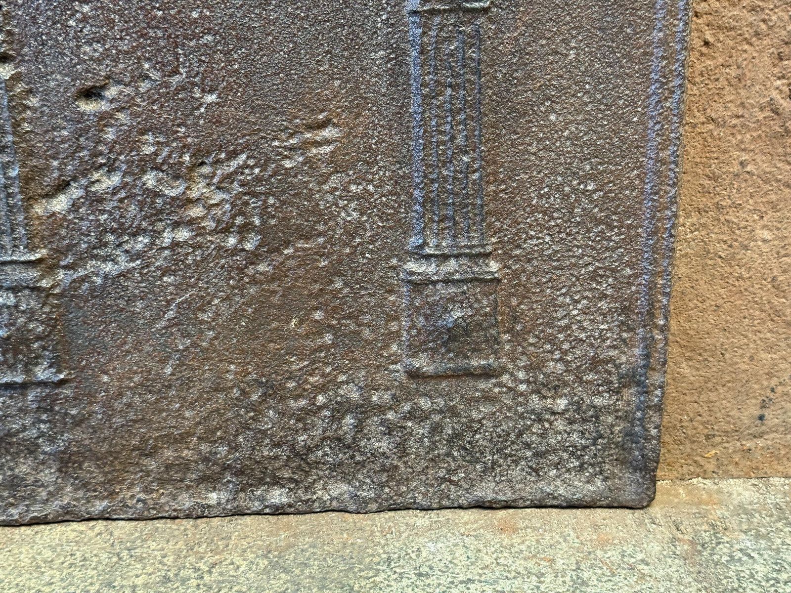 French 'Pillars Of Freedom' Fireback / Backsplash, 18th   19th C, Neoclassical P photo buy