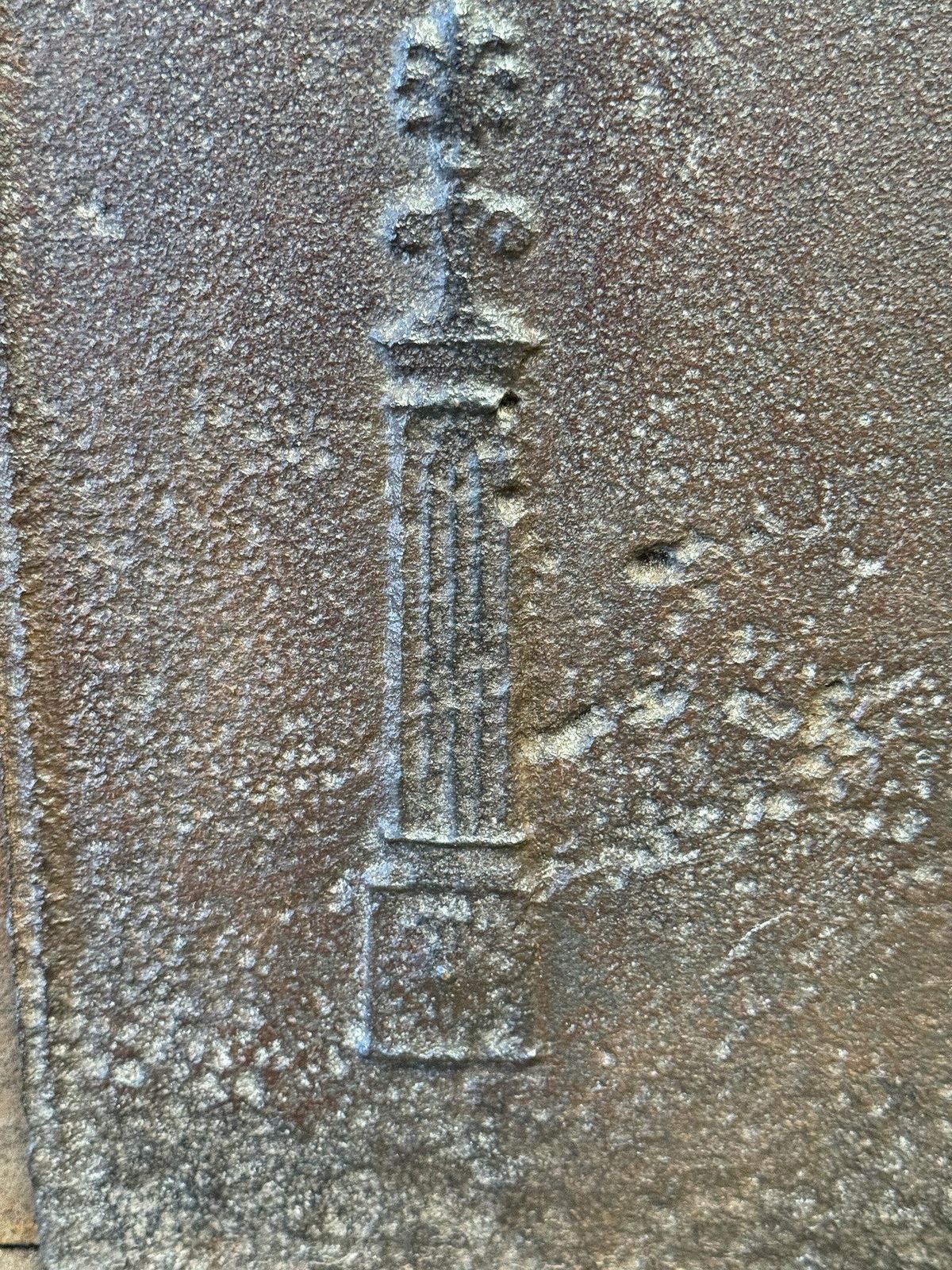 French 'Pillars Of Freedom' Fireback / Backsplash, 18th   19th C, Neoclassical P photo vintage