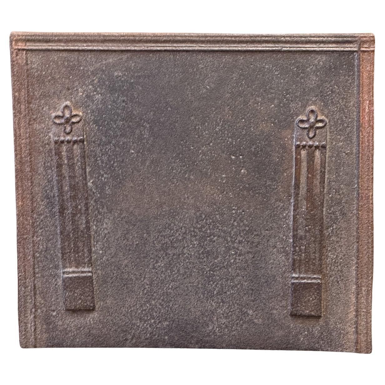 French 'Pillars Of Freedom' Fireback / Backsplash, 18th   19th C., Neoclassical