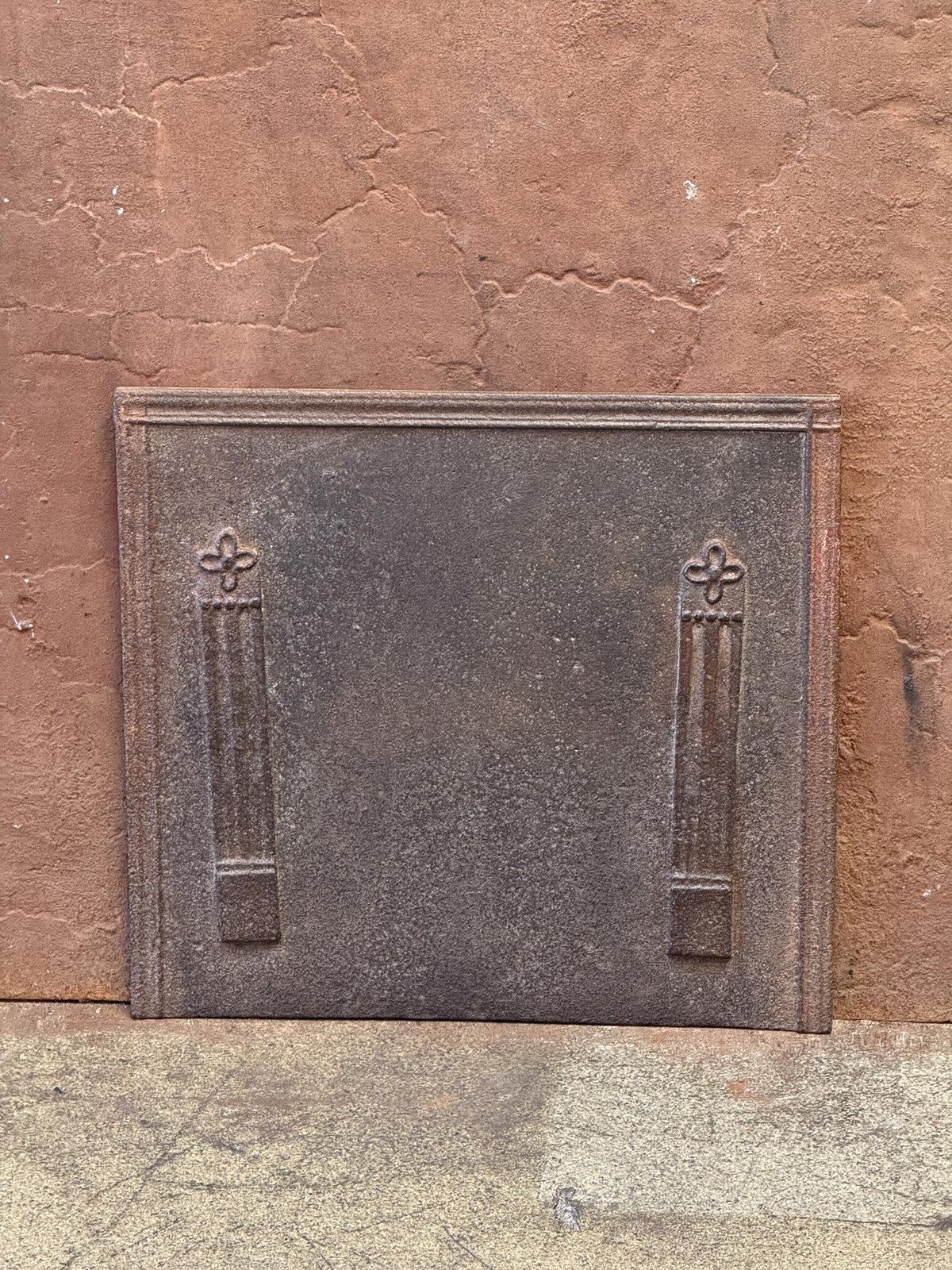 French 'Pillars Of Freedom' Fireback / Backsplash, 18th   19th C., Neoclassical photo furniture