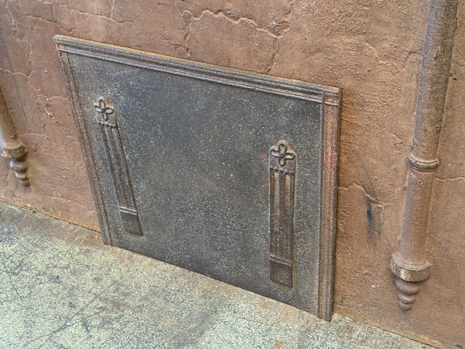 French 'Pillars Of Freedom' Fireback / Backsplash, 18th   19th C., Neoclassical photo for sale